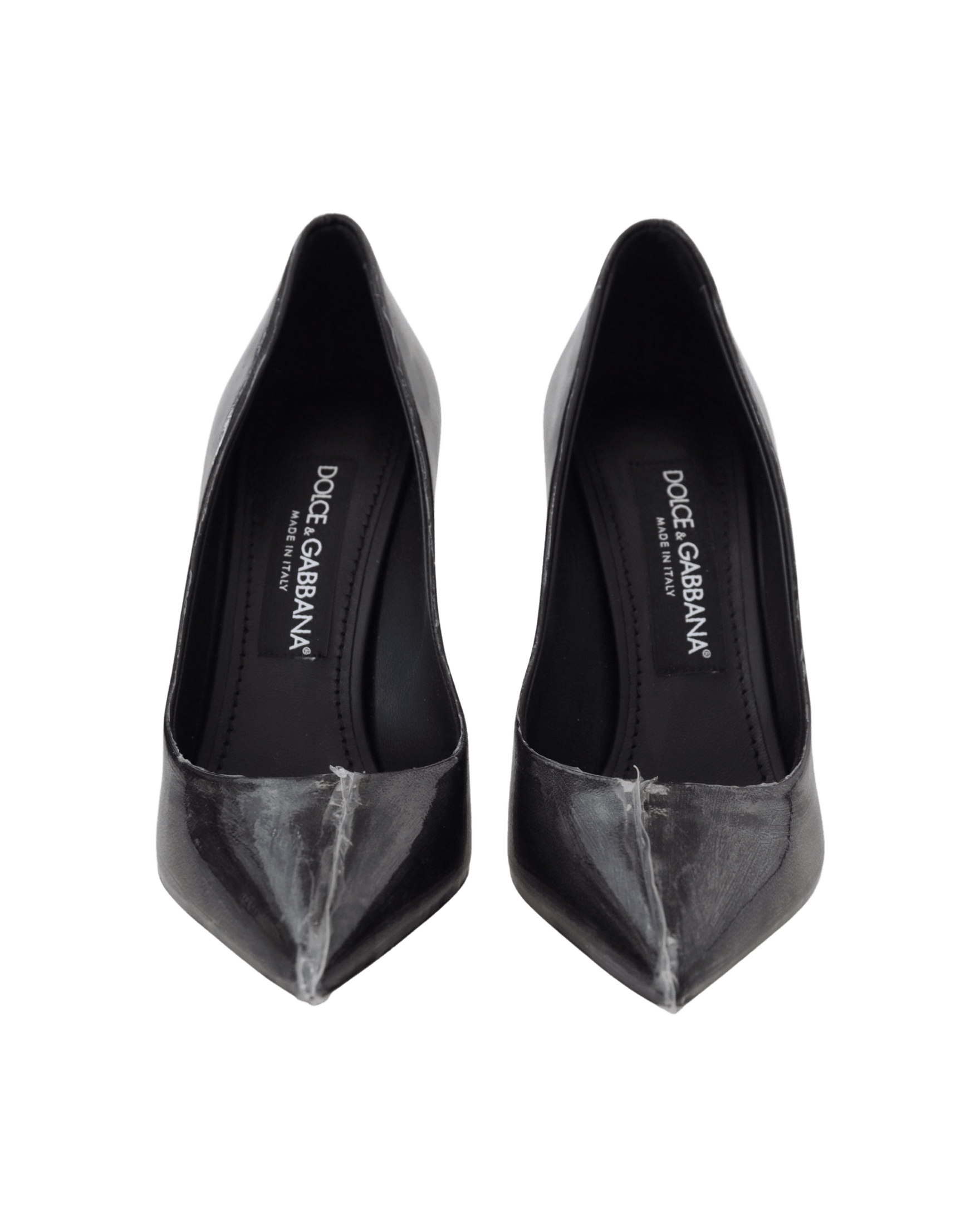 Dolce & Gabbana Black Leather Heels Heels