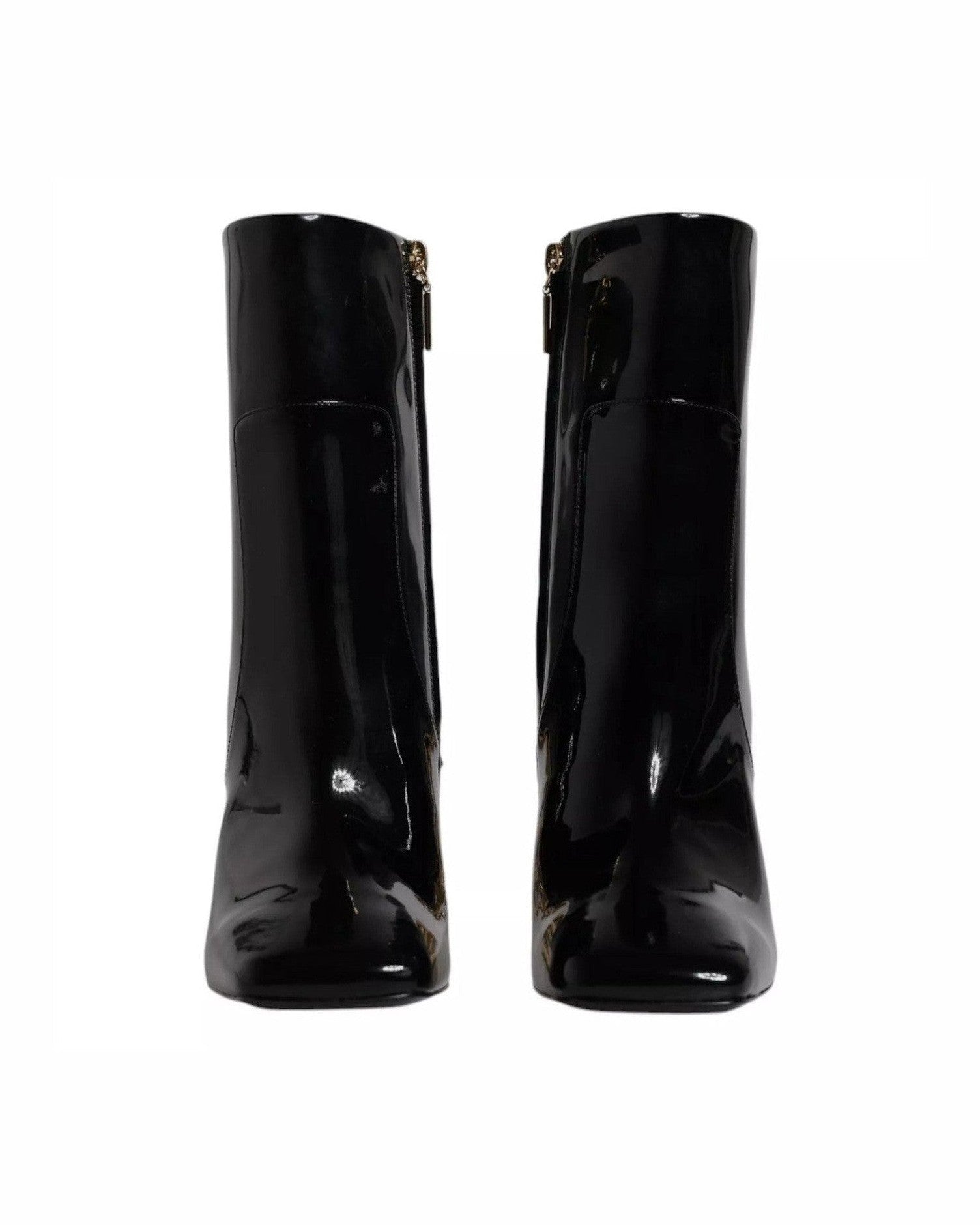 Dolce & Gabbana Black Leather Jackie Mid Calf Boots Shoes Glam Steals