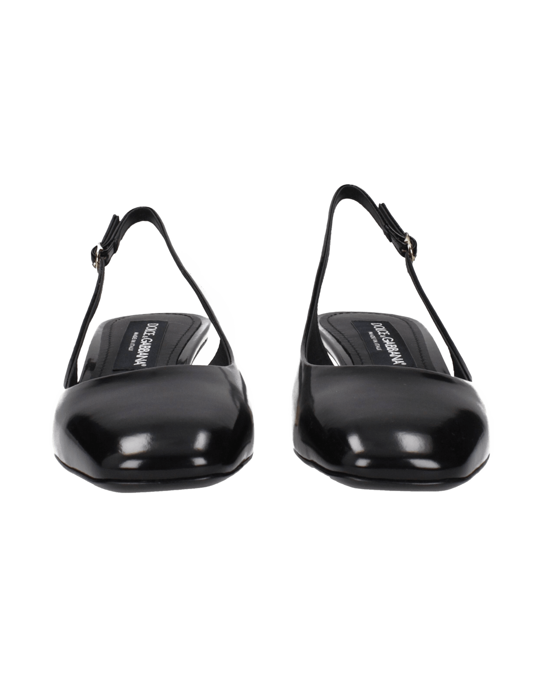 Dolce & Gabbana Black Leather Mid Heel Pumps Glam Steals