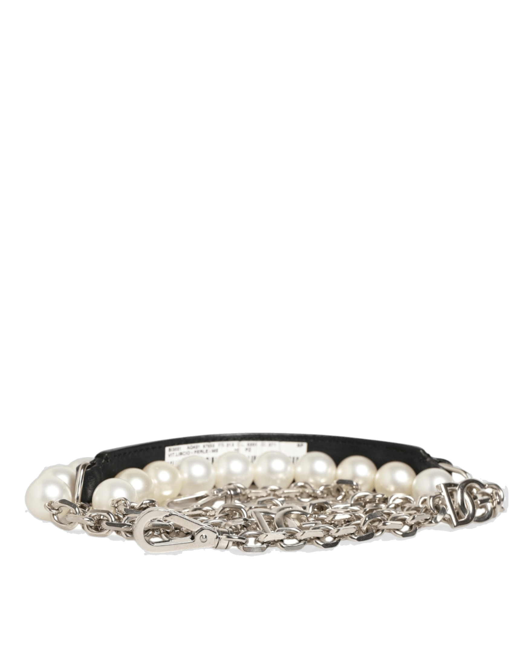 Dolce & Black Gabbana Leather Pearl Chain Bag Accessory Shoulder Strap Glam Steals