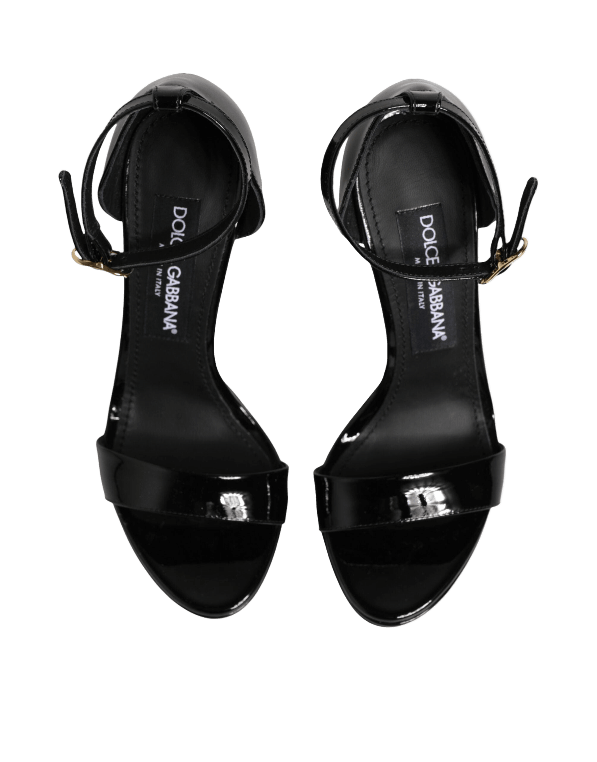 Dolce & Gabbana Black Leather Platform Keira Sandals Shoes Glam Steals