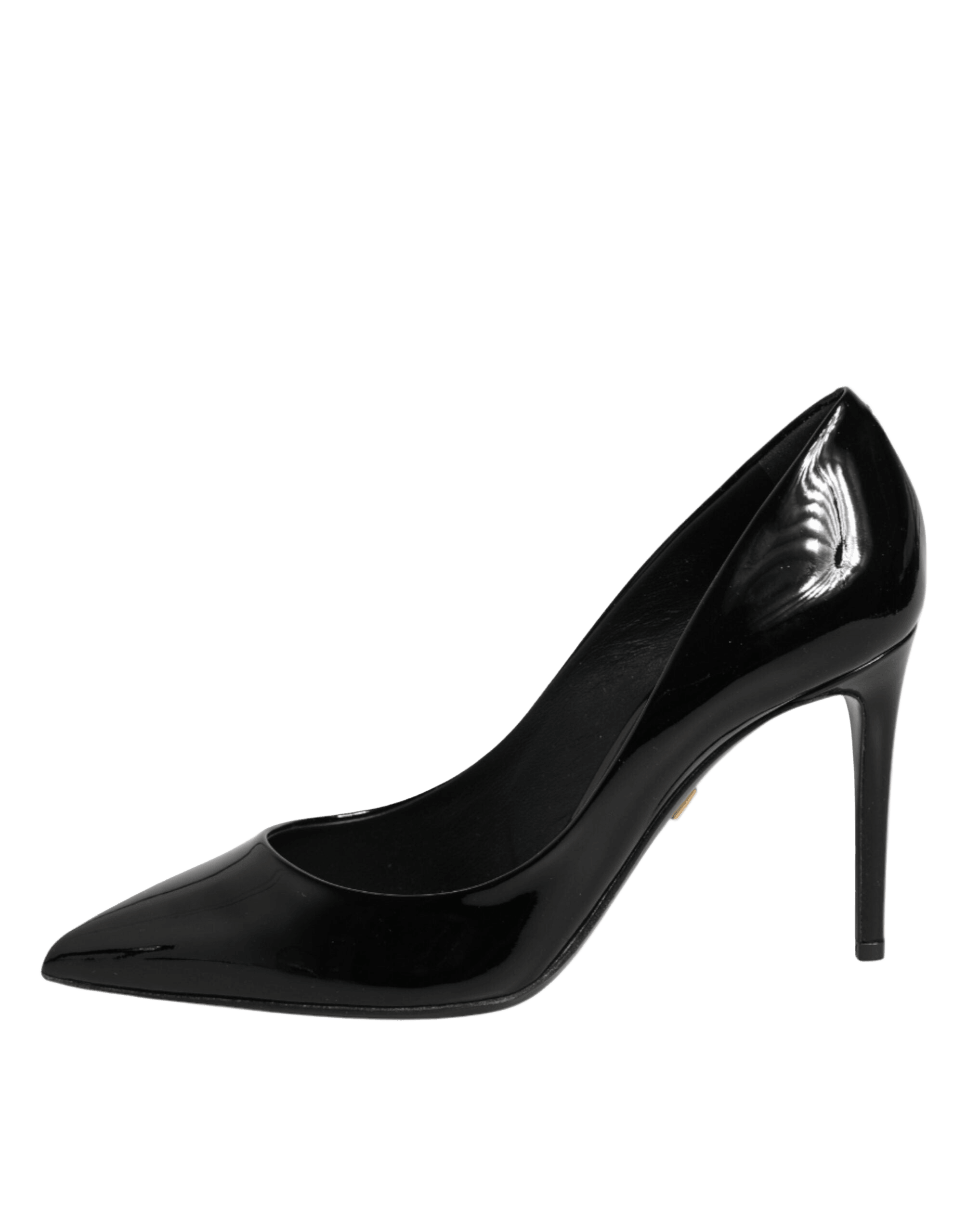 Dolce & Gabbana Black Leather Stiletto Heels Pumps Shoes Glam Steals