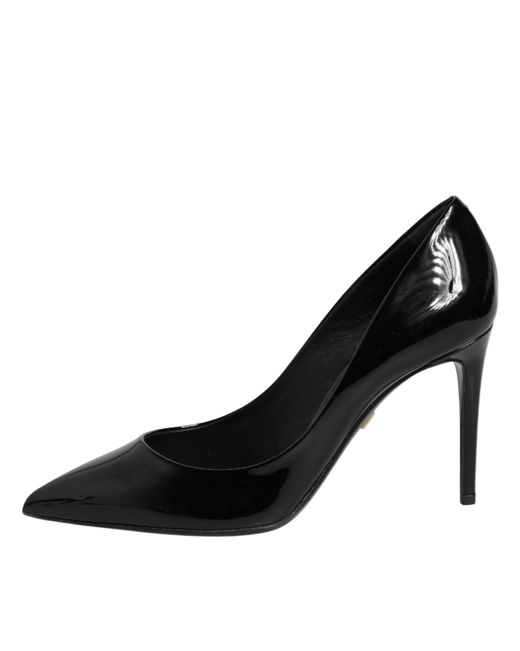 Dolce & Gabbana Black Leather Stiletto Heels Pumps Shoes Glam Steals