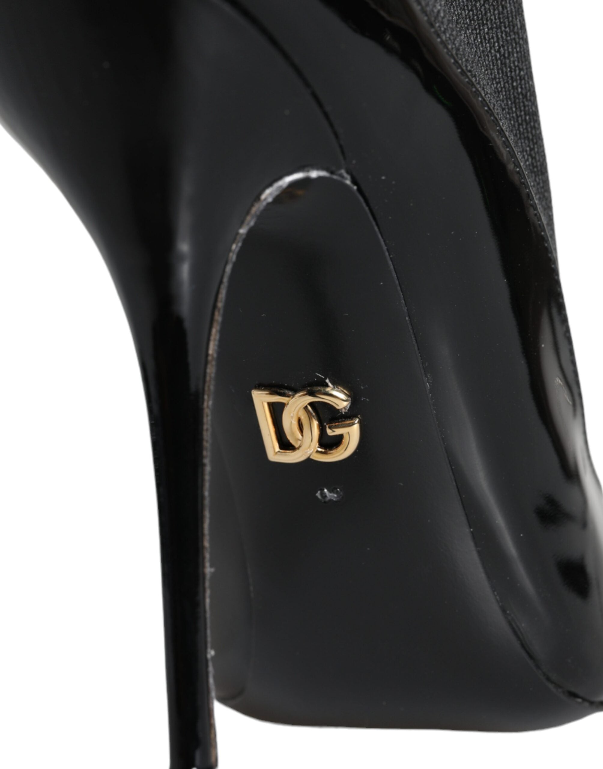 Dolce & Gabbana Black Leather Stilettos Booties Socks Shoes Glam Steals