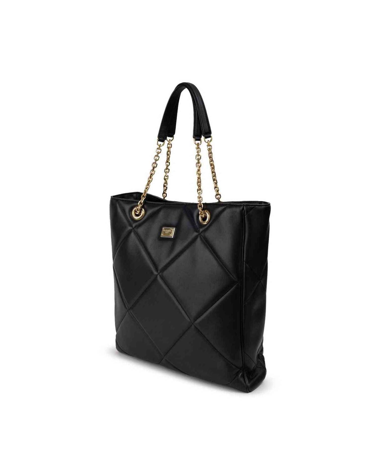 Dolce & Gabbana Black Leather Tote Bag Glam Steals