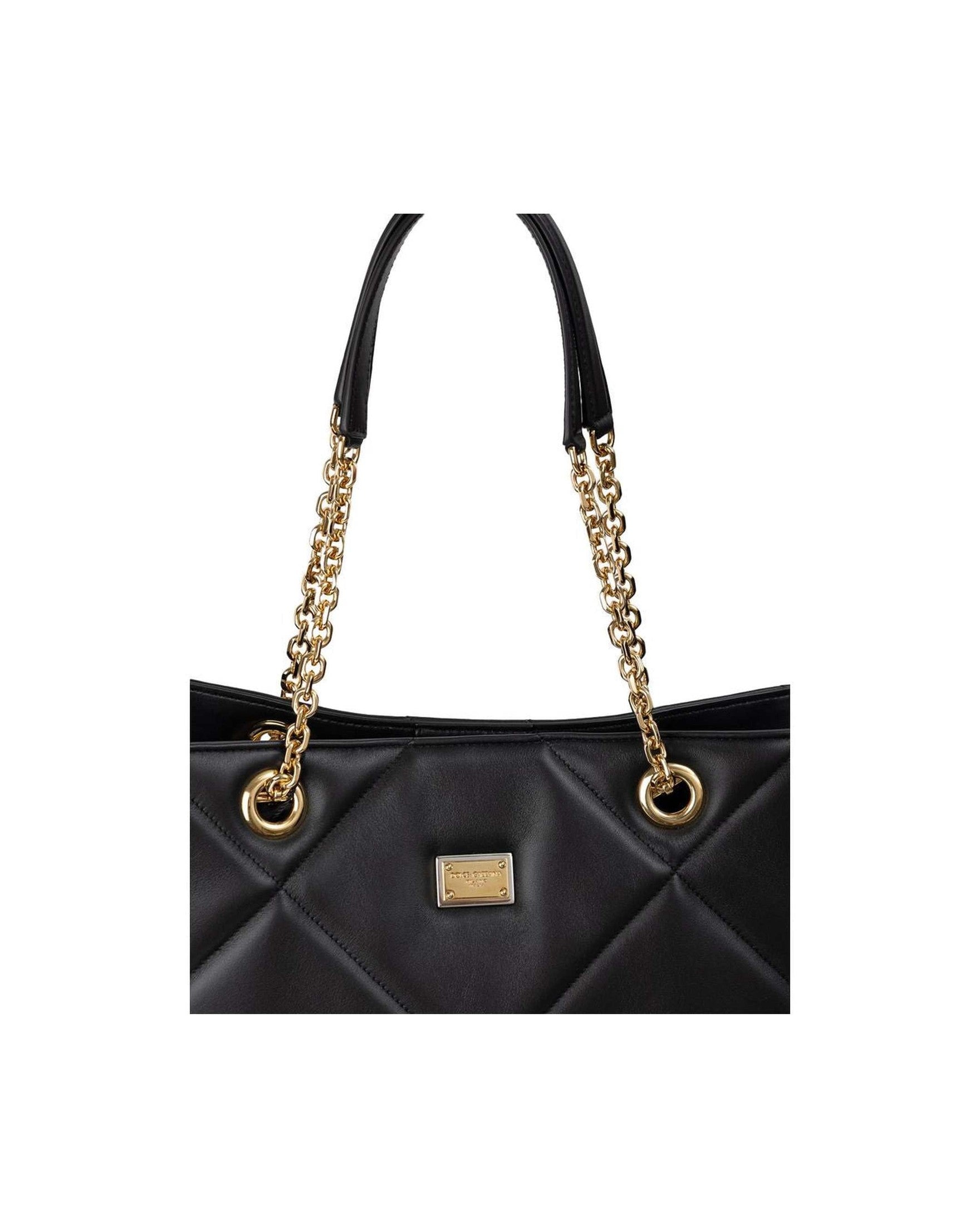 Dolce & Gabbana Black Leather Tote Bag Glam Steals