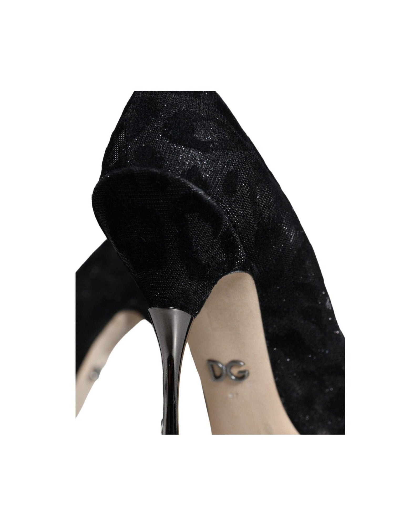 Dolce & Gabbana Black Leopard Lurex High Heels Pumps Shoes Glam Steals