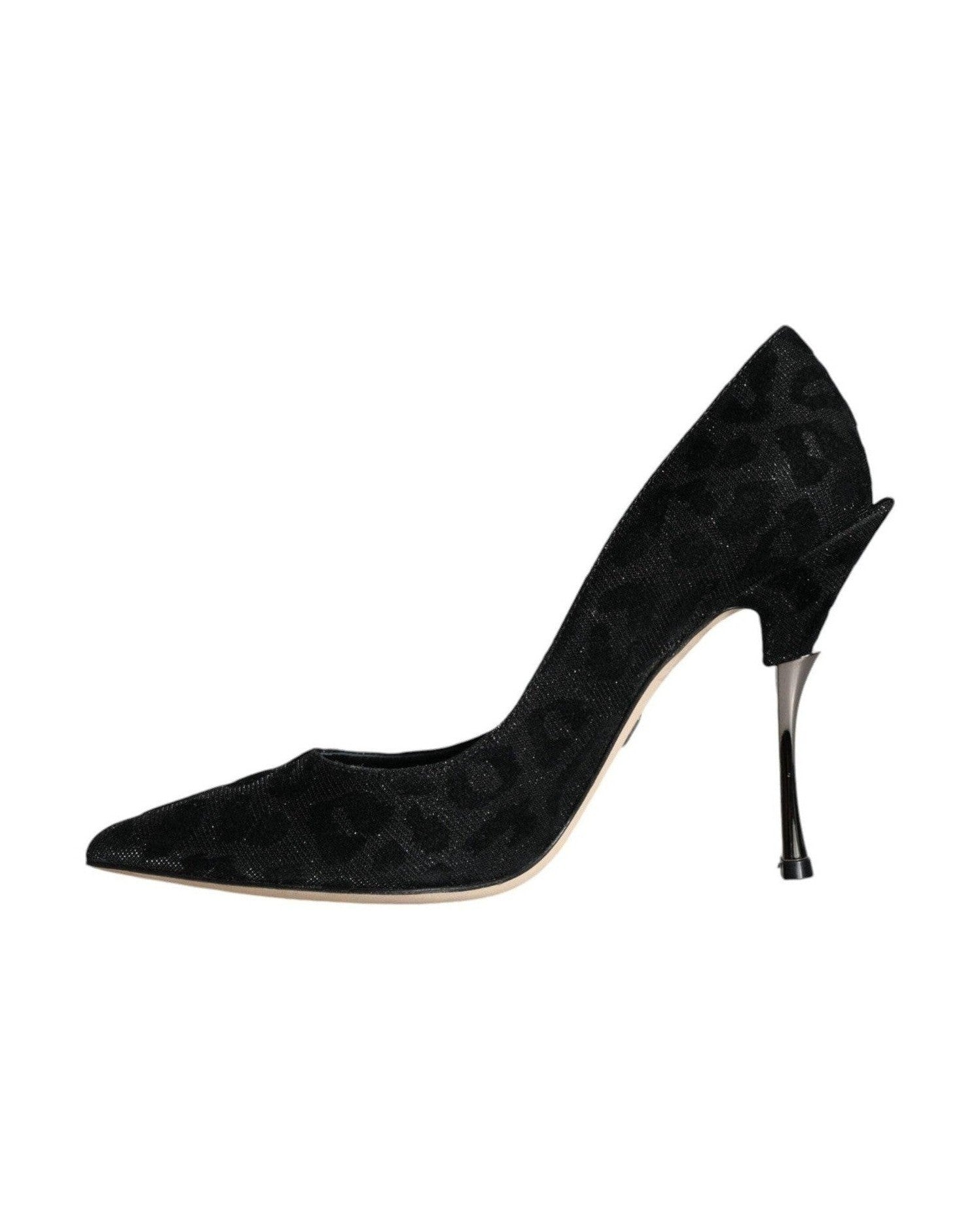 Dolce & Gabbana Black Leopard Lurex High Heels Pumps Shoes Glam Steals