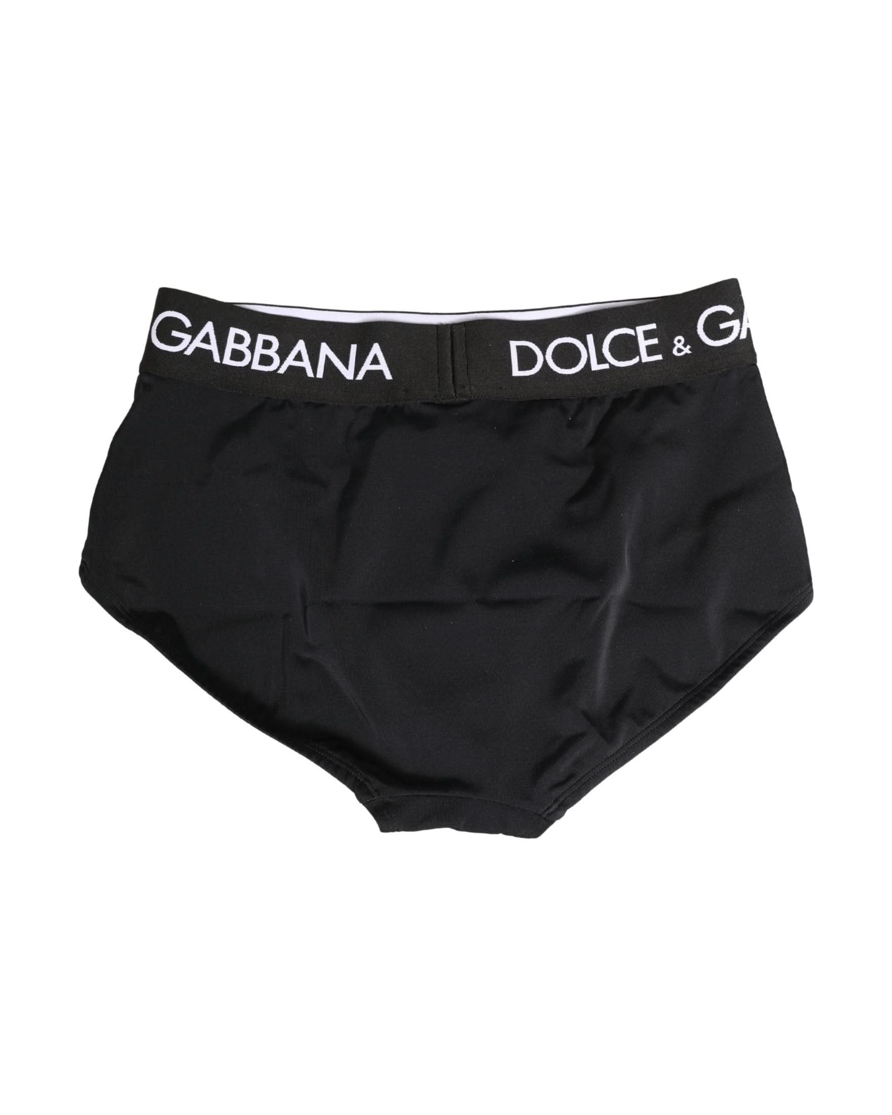 Dolce & Gabbana Black Logo Waistband Coulotte Panty Underwear Glam Steals