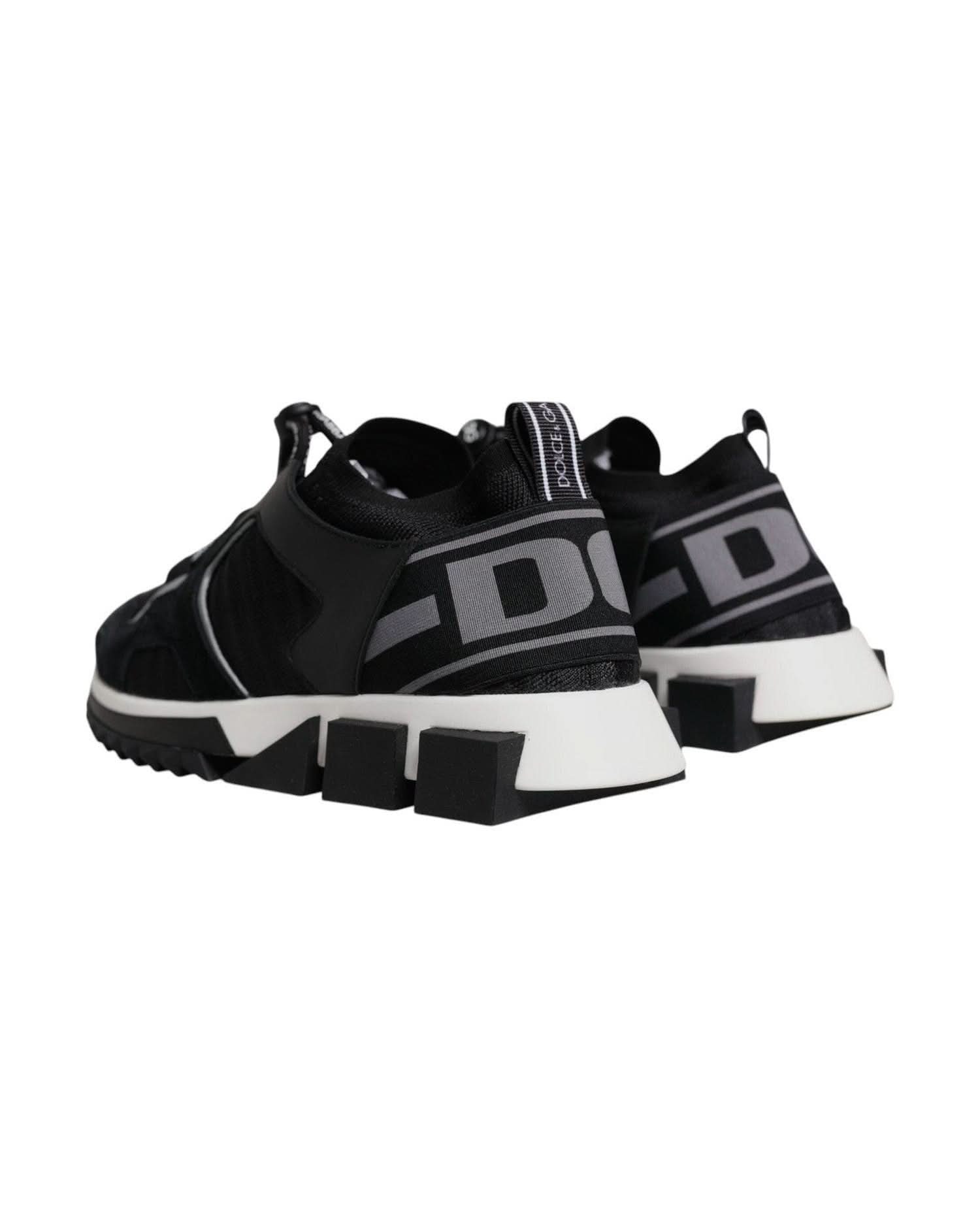 Dolce & Gabbana Black Mesh Sorrento Trekking Sneakers Shoes Sneakers