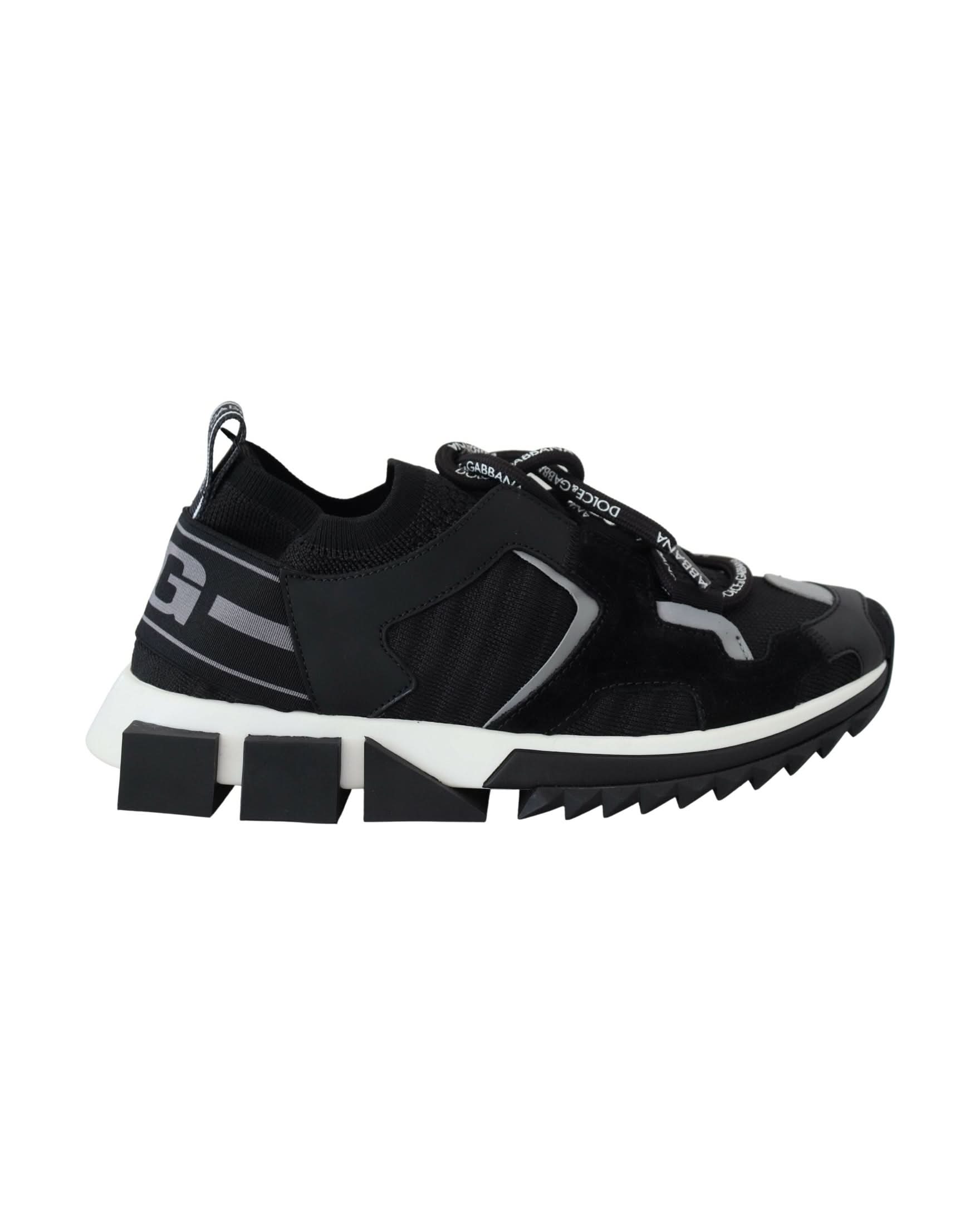 Dolce & Gabbana Black Mesh Sorrento Trekking Sneakers Sneakers