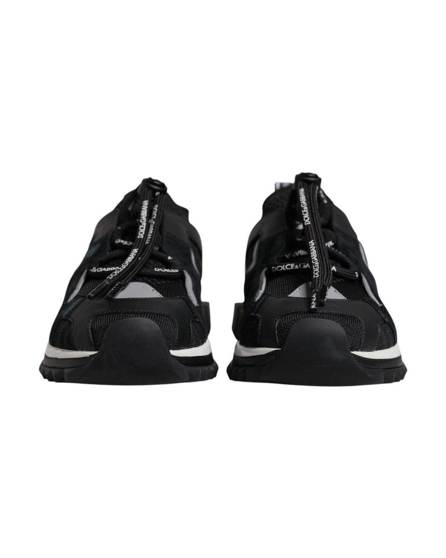 Dolce & Gabbana Black Mesh Sorrento Trekking Sneakers Shoes Glam Steals