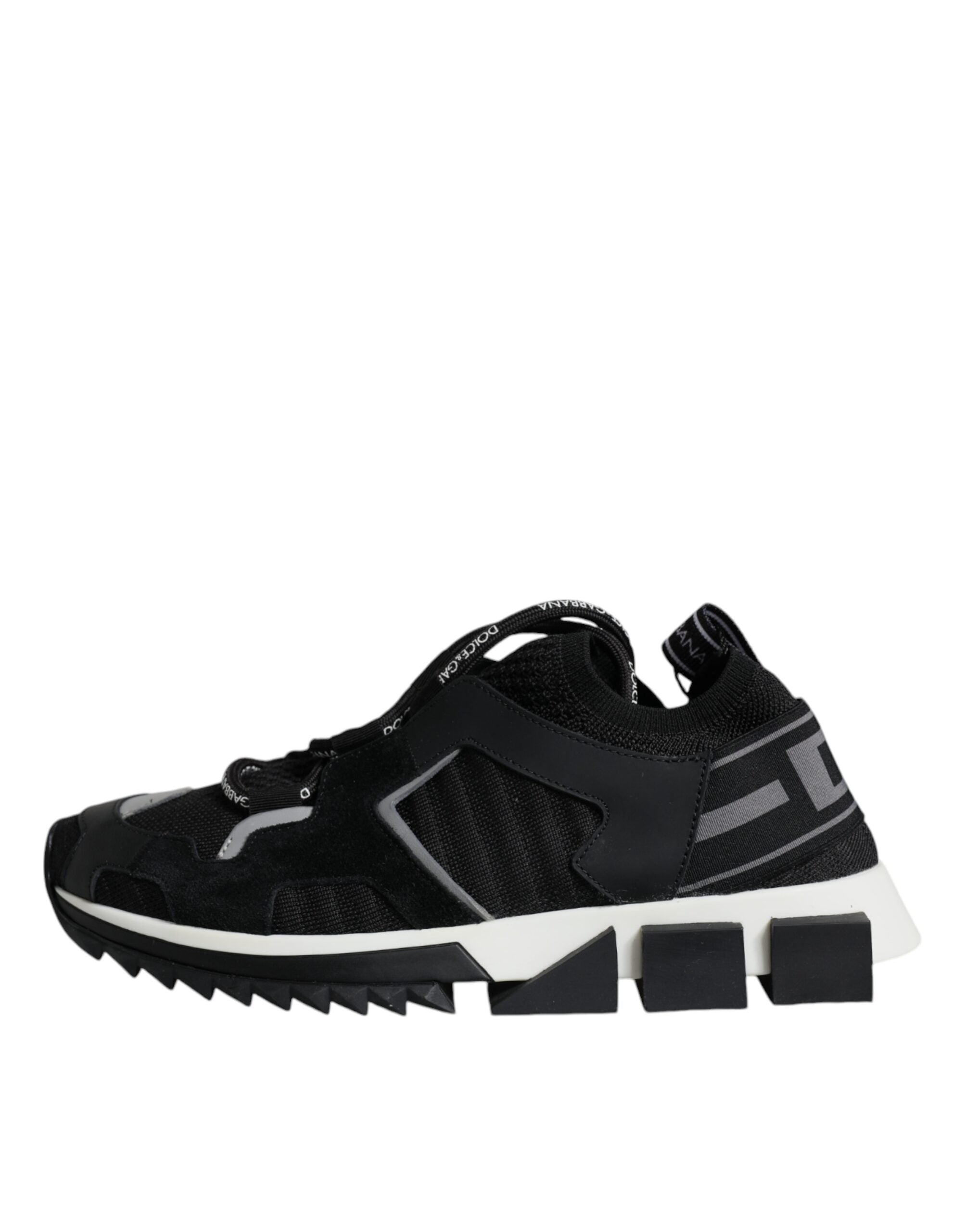 Dolce & Gabbana Black Mesh Sorrento Trekking Sneakers Shoes Glam Steals