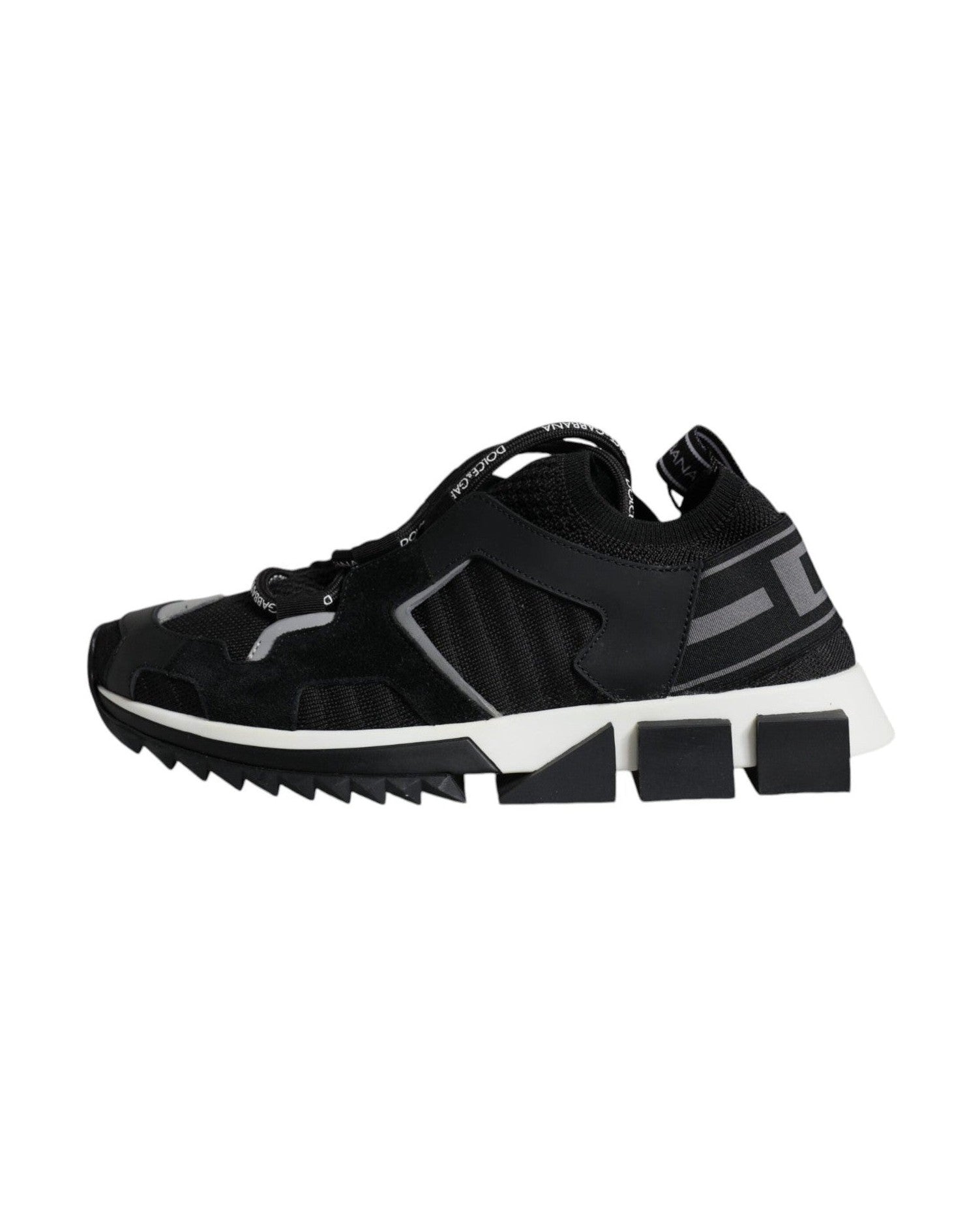 Dolce & Gabbana Black Mesh Sorrento Trekking Sneakers Shoes Glam Steals