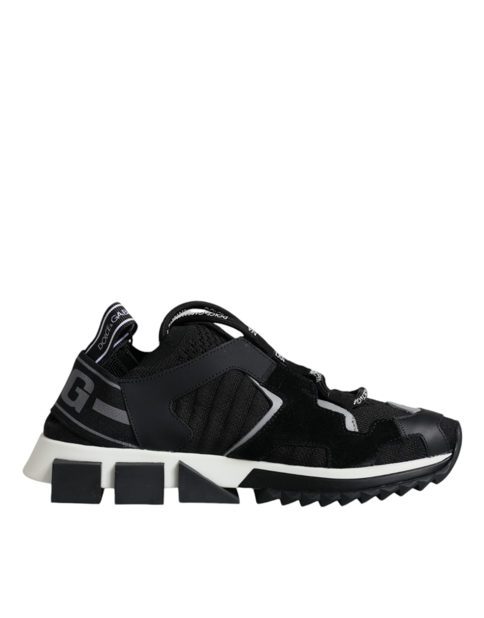 Dolce & Gabbana Black Mesh Sorrento Trekking Sneakers Shoes Glam Steals