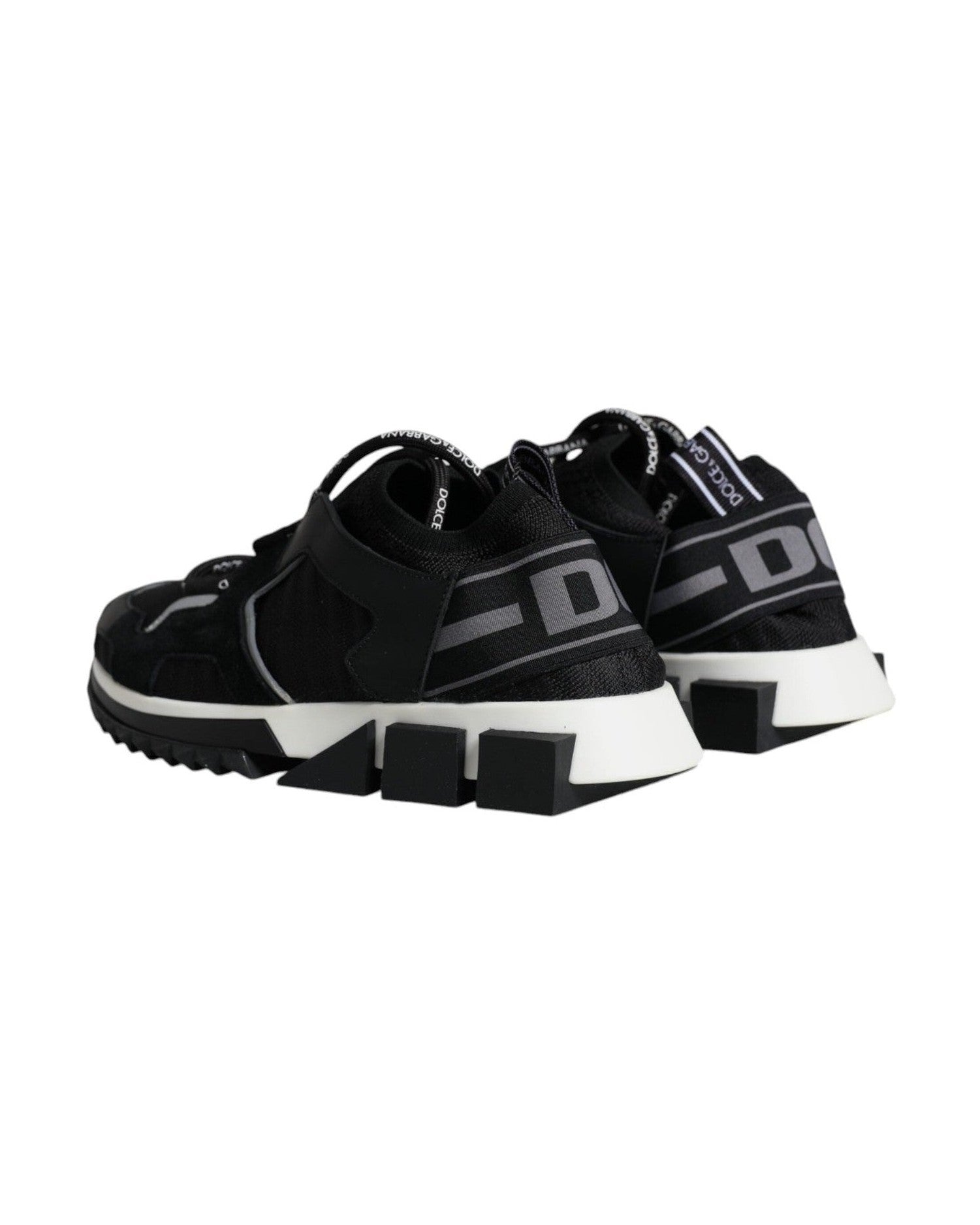 Dolce & Gabbana Black Mesh Sorrento Trekking Sneakers Shoes Glam Steals