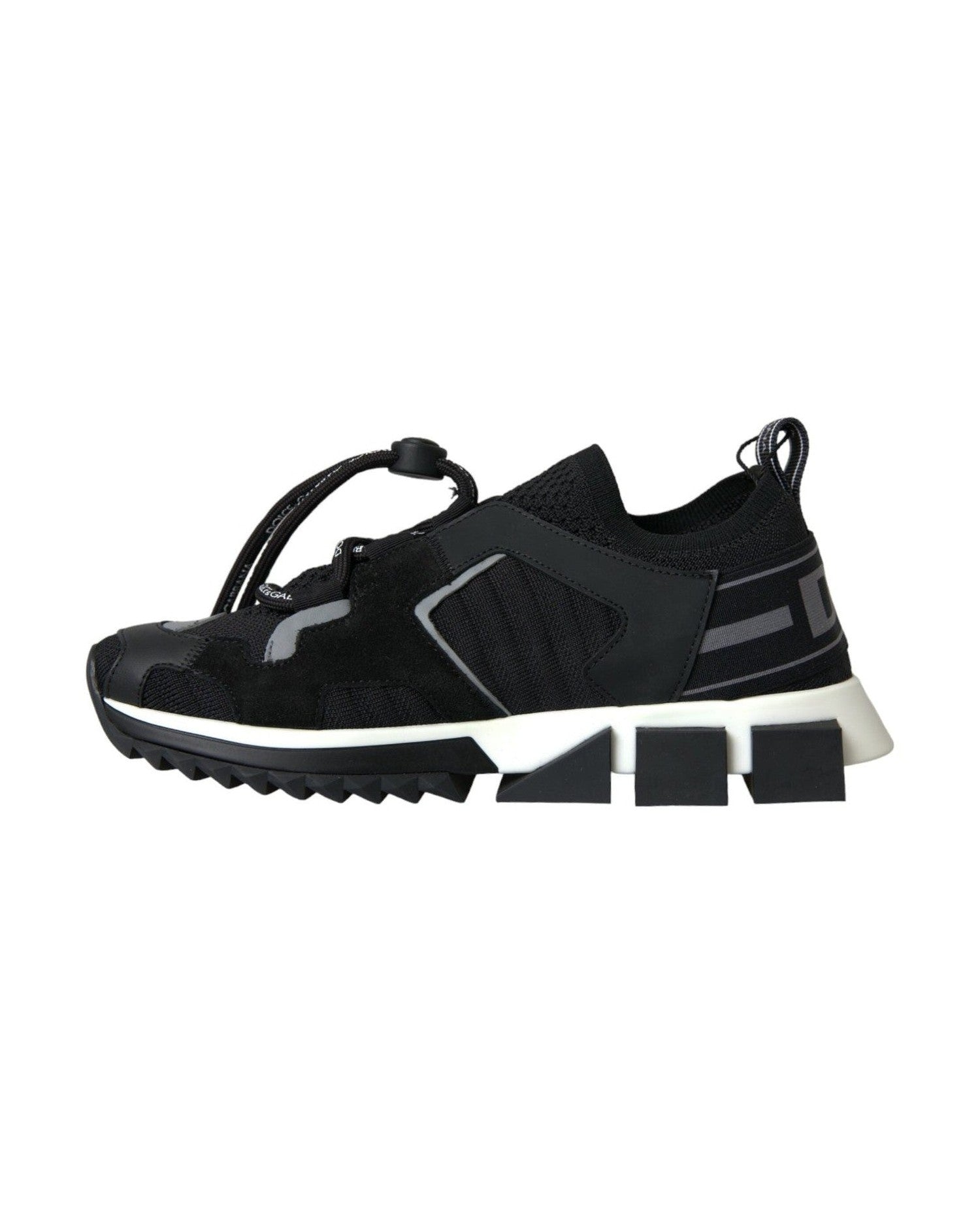 Dolce & Gabbana Black Mesh Sorrento Trekking Sneakers Shoes Glam Steals
