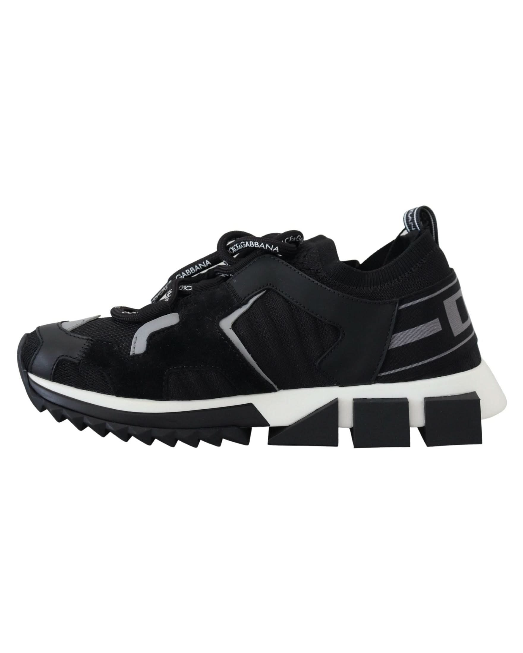 Dolce & Gabbana Black Mesh Sorrento Trekking Sneakers Sneakers