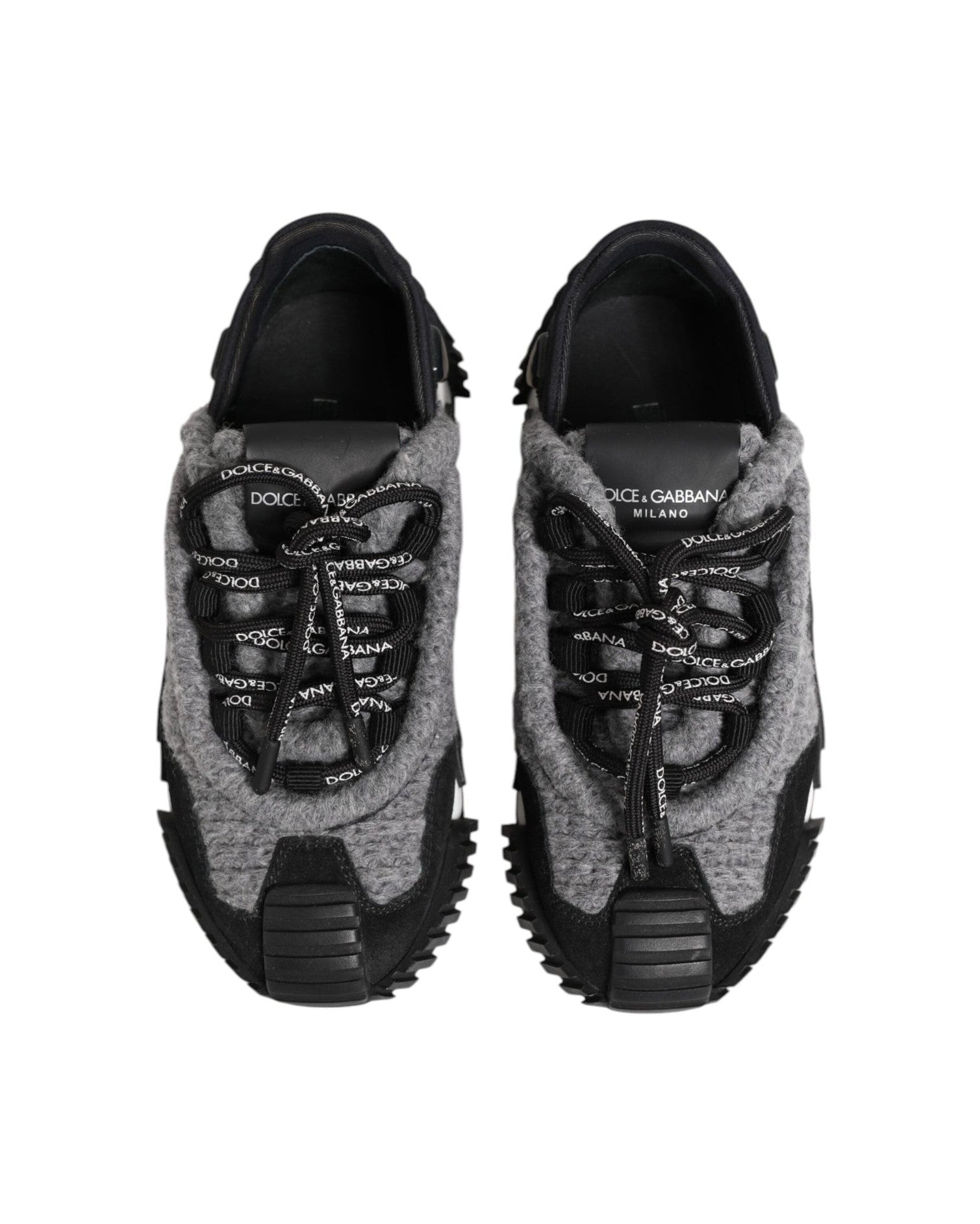 Dolce & Gabbana Black Gray Ns1 Low Top Sneakers Shoes Glam Steals