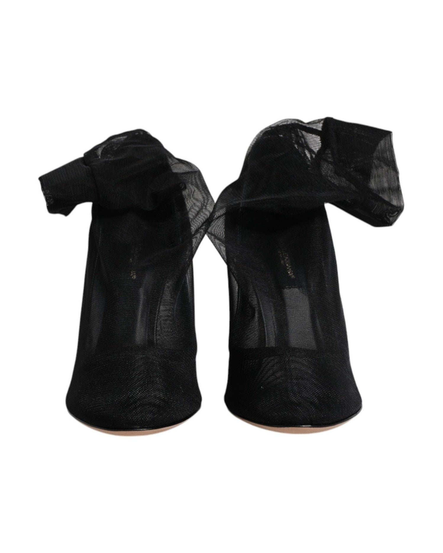 Dolce & Gabbana Black Nylon Mesh Sock Style Boots Shoes Boots