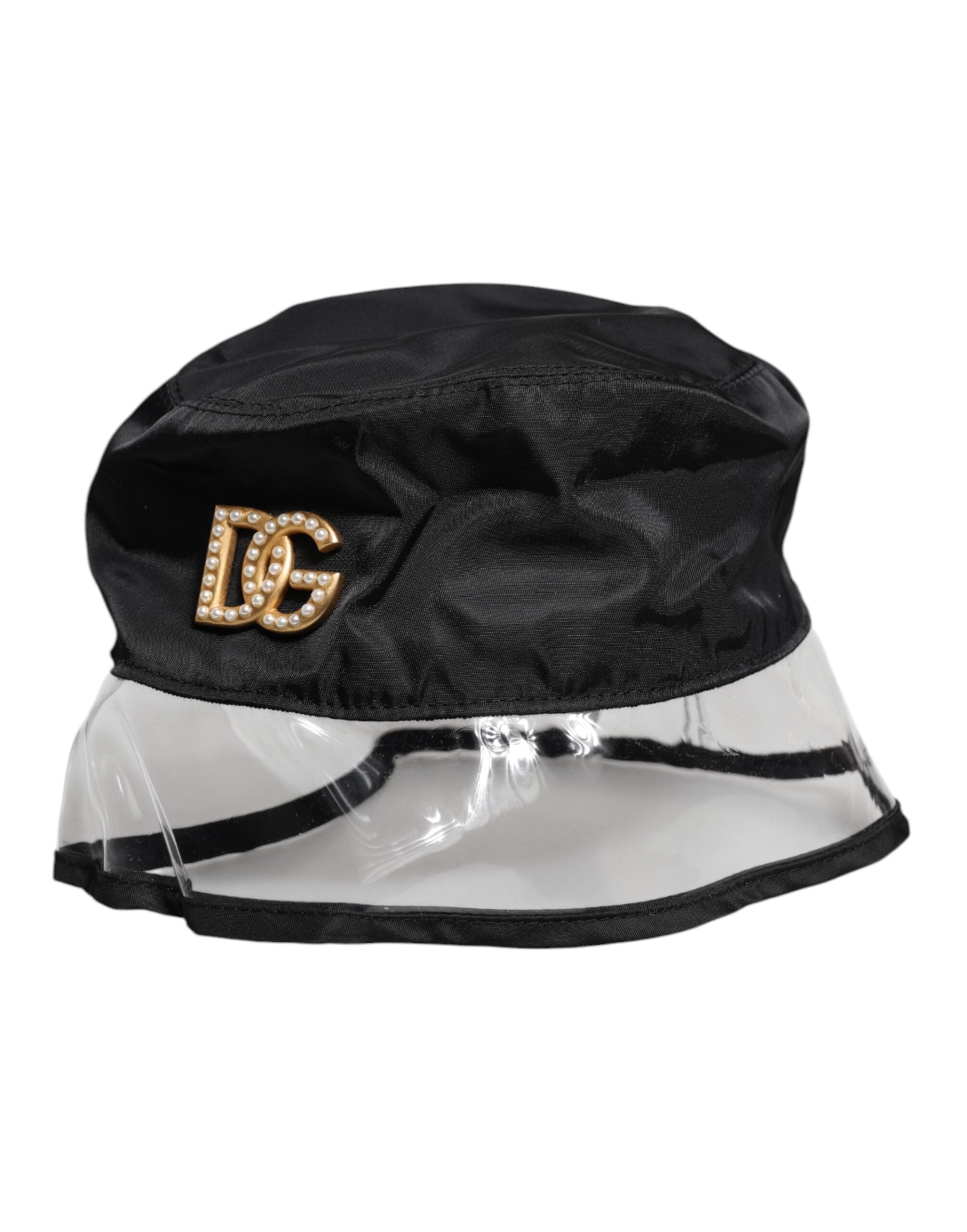 Dolce & Gabbana Black Nylon Pvc Dg Logo Bucket Hat Glam Steals