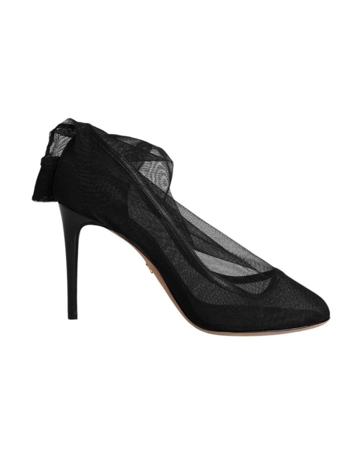 Dolce & Gabbana Black Nylon Stretch Mesh Sock Boots Shoes Glam Steals