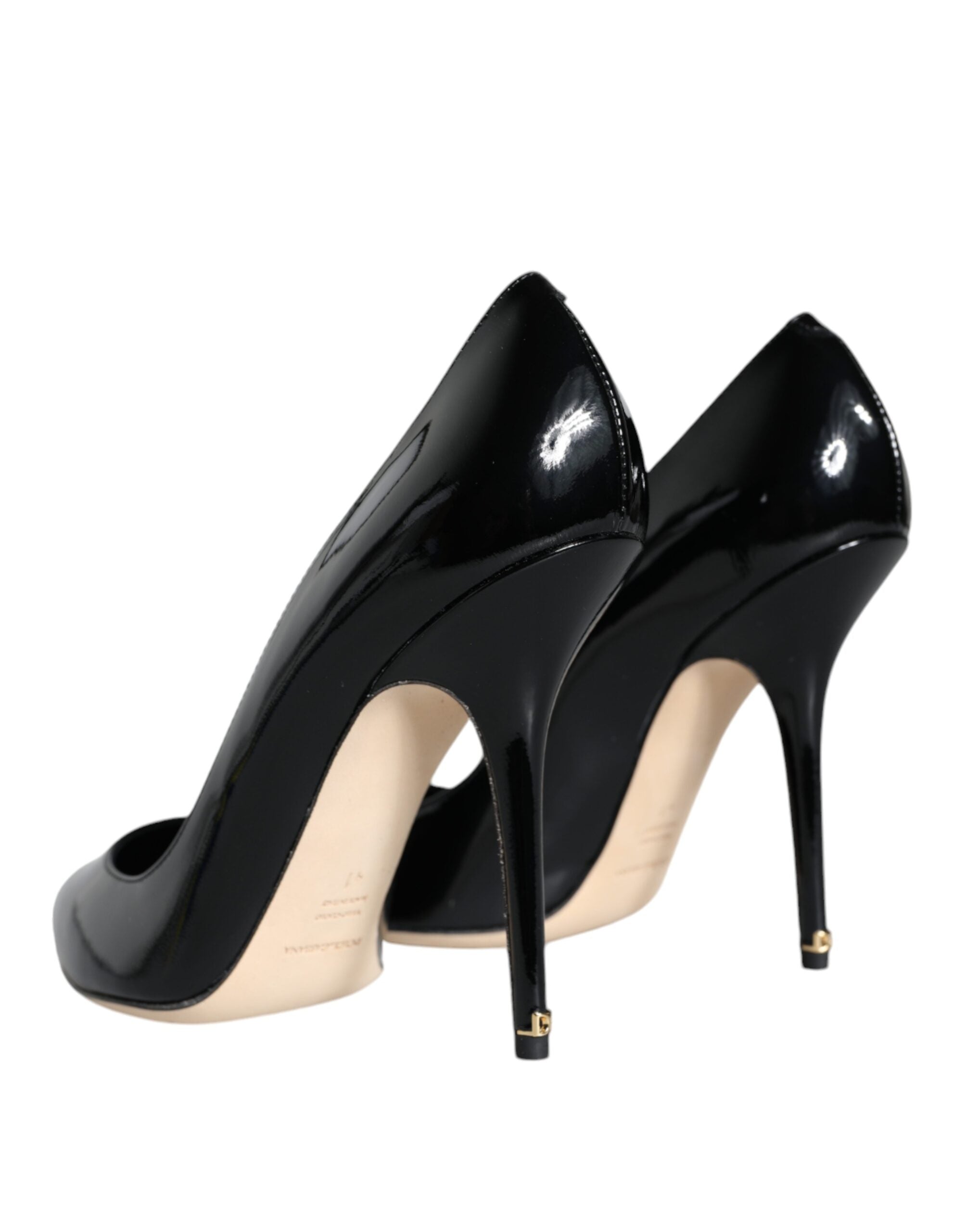 Dolce & Gabbana Black Patent Leather Bellucci Pumps Heels Shoes Glam Steals