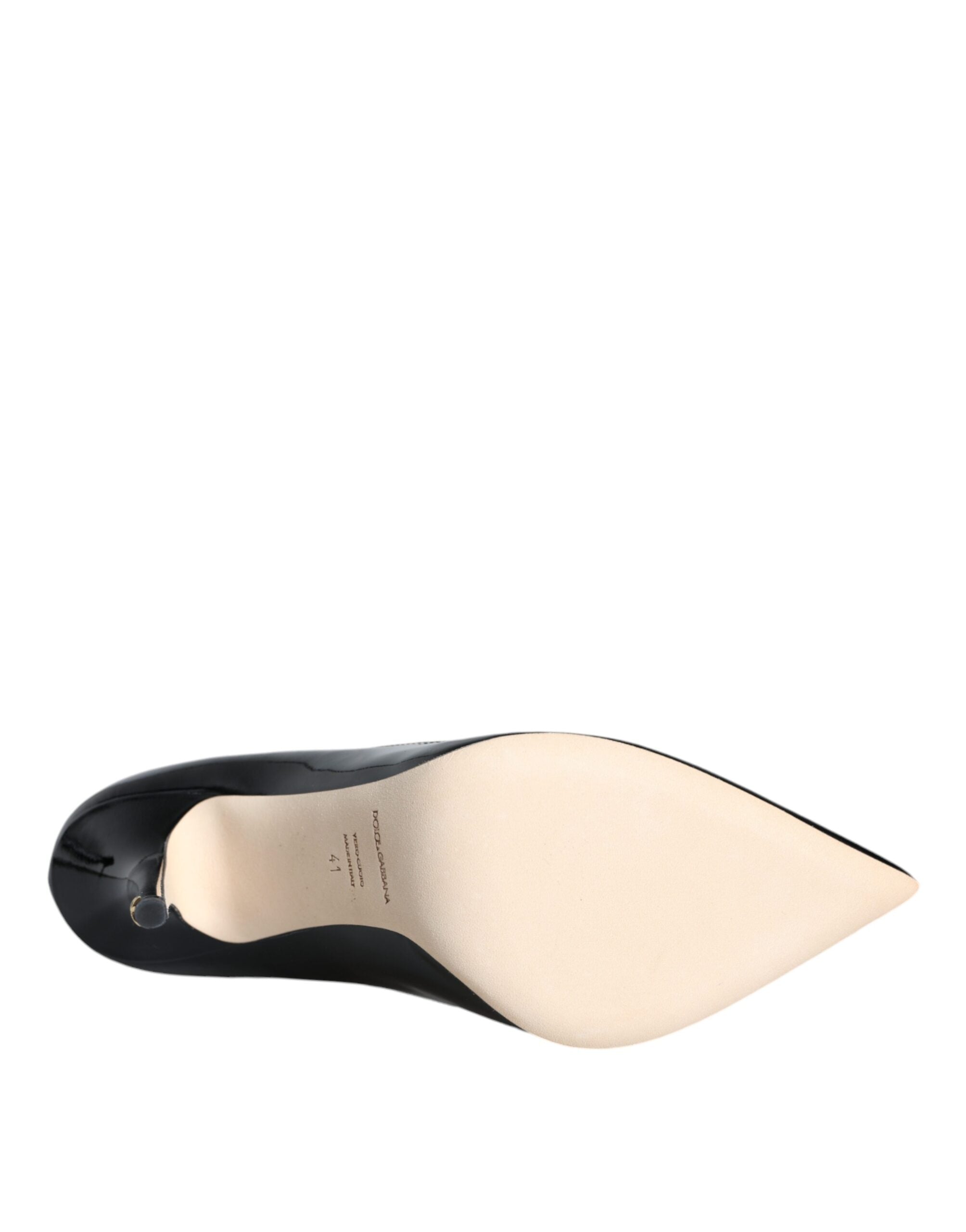 Dolce & Gabbana Black Patent Leather Bellucci Pumps Heels Shoes Glam Steals
