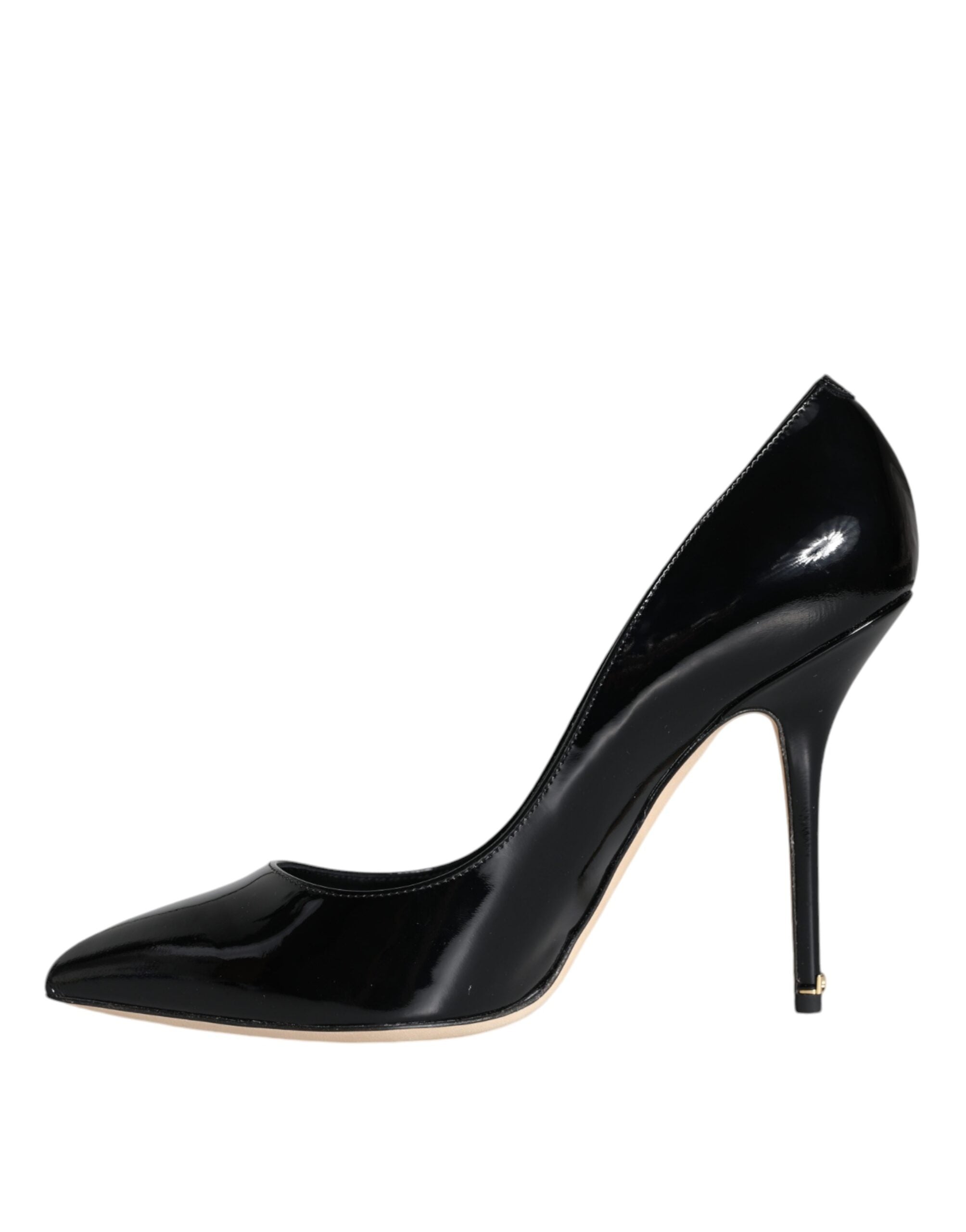Dolce & Gabbana Black Patent Leather Bellucci Pumps Heels Shoes Glam Steals