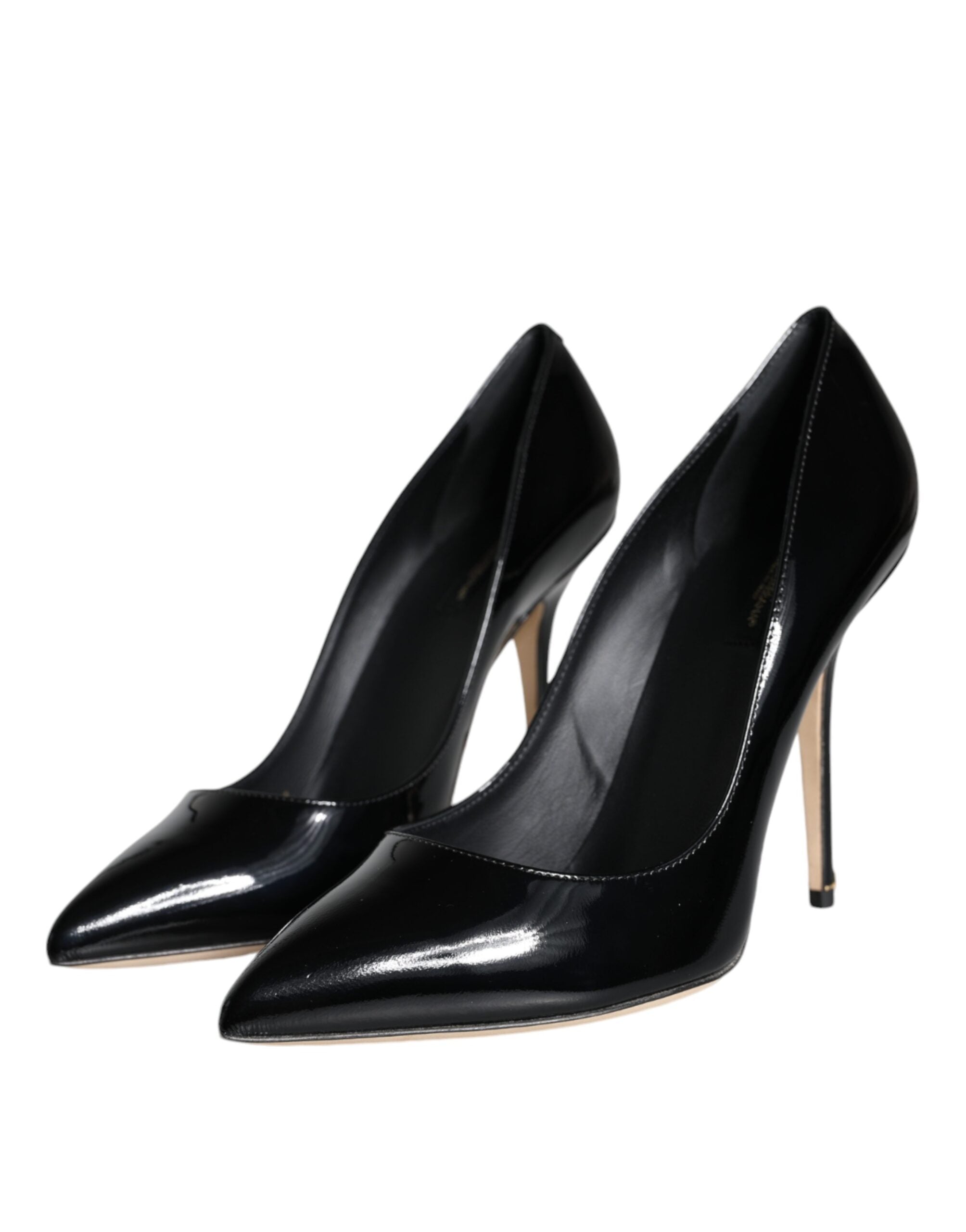 Dolce & Gabbana Black Patent Leather Bellucci Pumps Heels Shoes Glam Steals