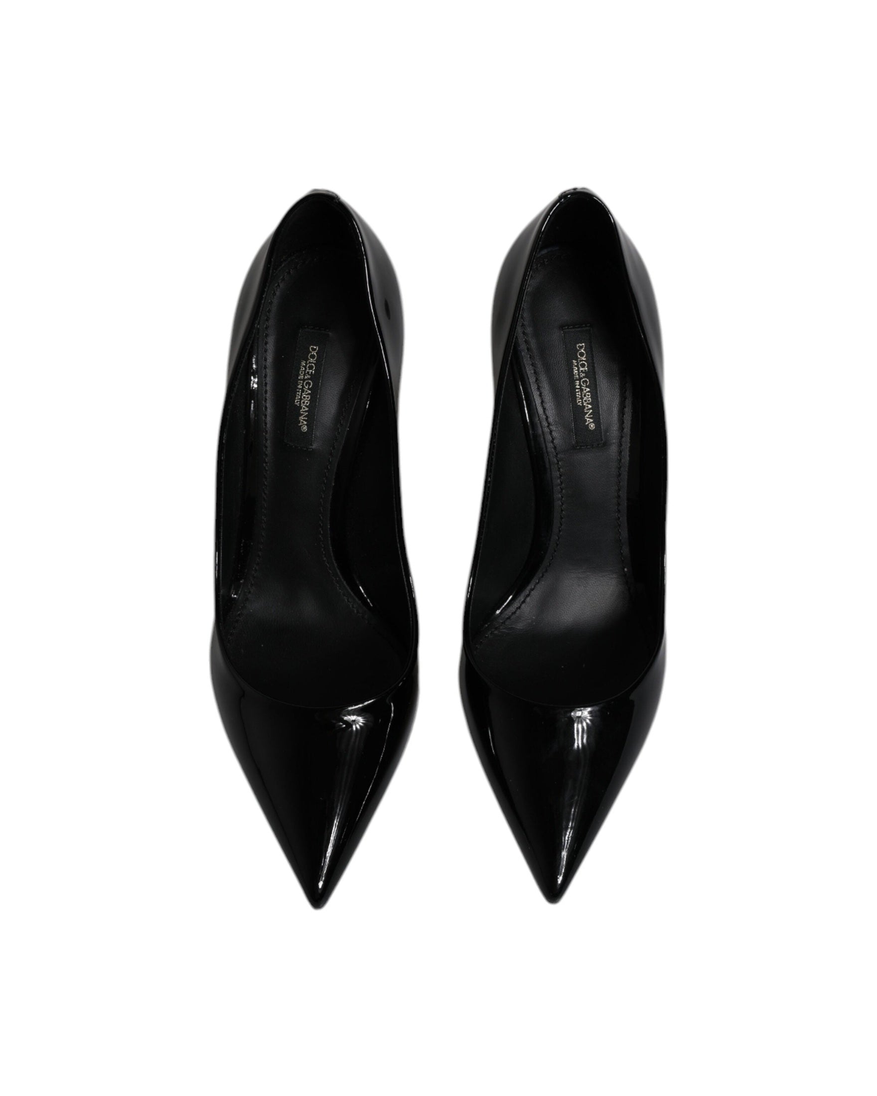 Dolce & Gabbana Black Patent Leather High Heels Pumps Shoes Glam Steals