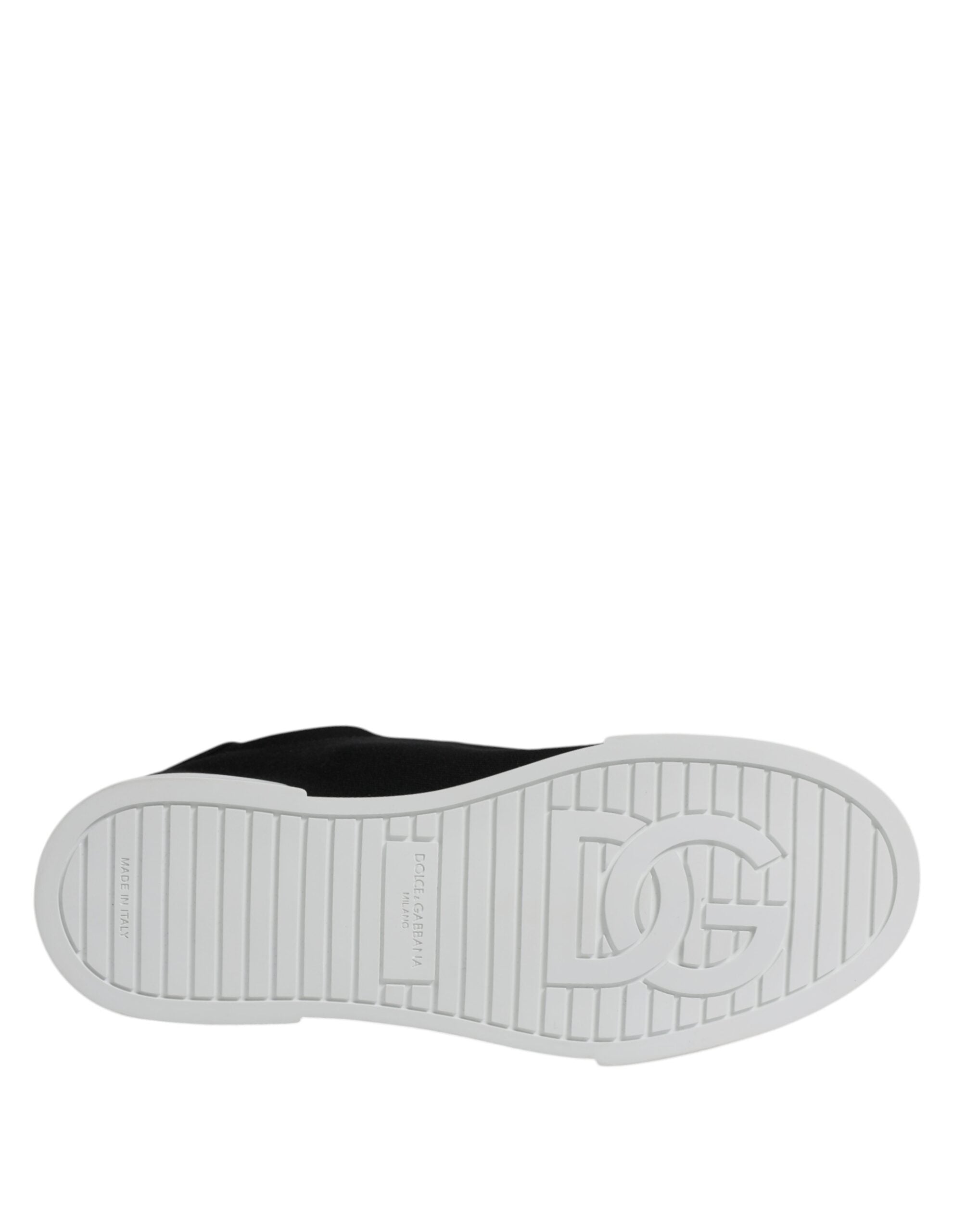 Dolce & Gabbana Black Portofino Low Top Sneakers Shoes Glam Steals