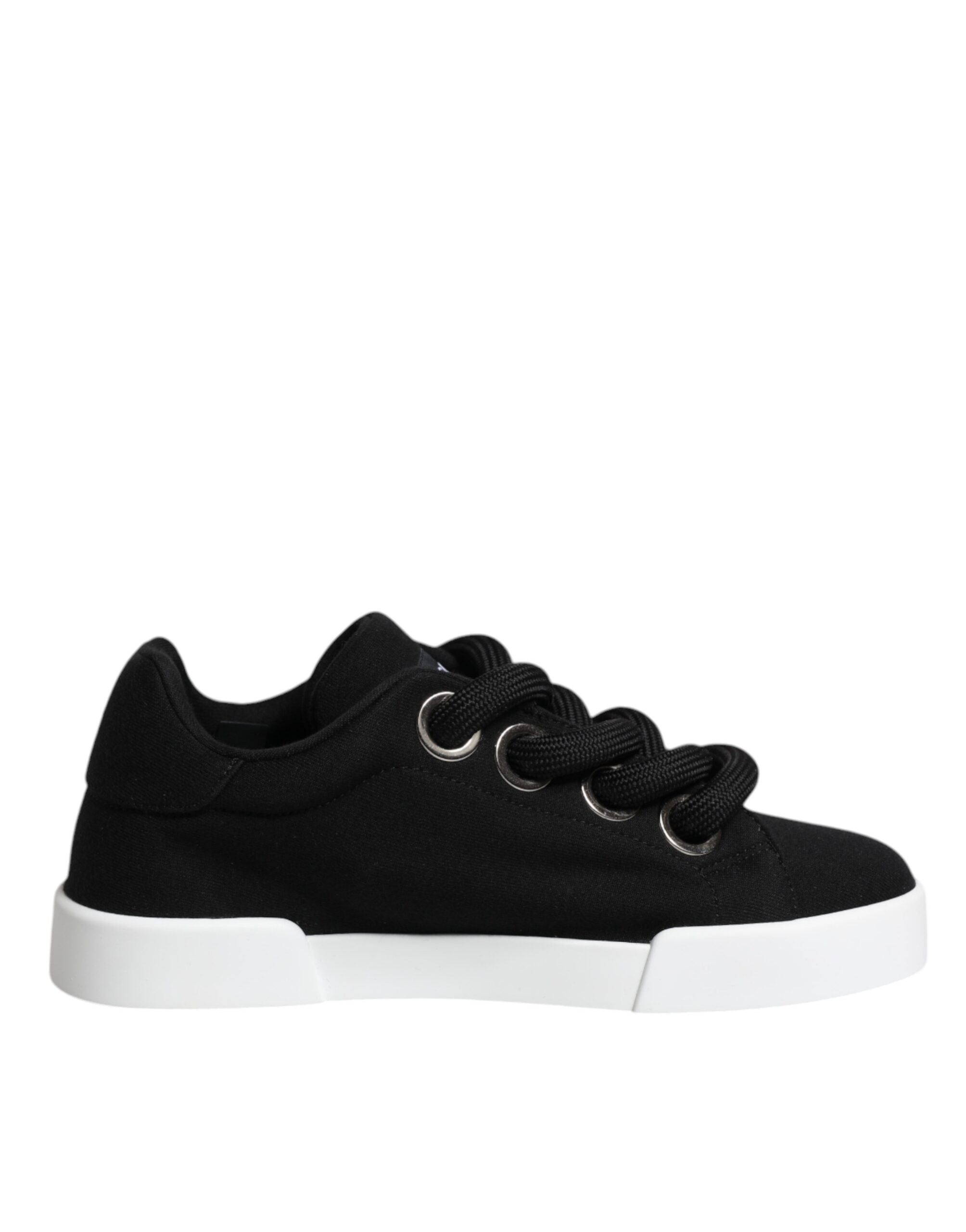 Dolce & Gabbana Black Portofino Low Top Sneakers Shoes Glam Steals