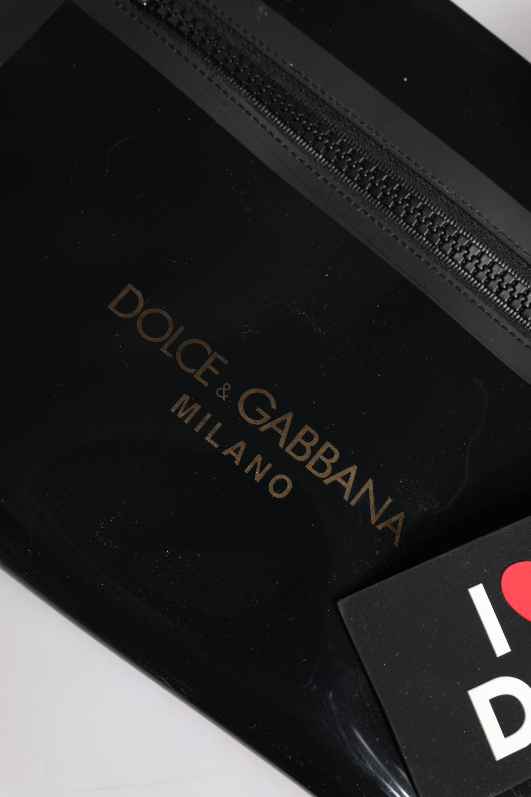Dolce & Gabbana Black Pvc Leather Pouch Shoulder Strap Bag Glam Steals