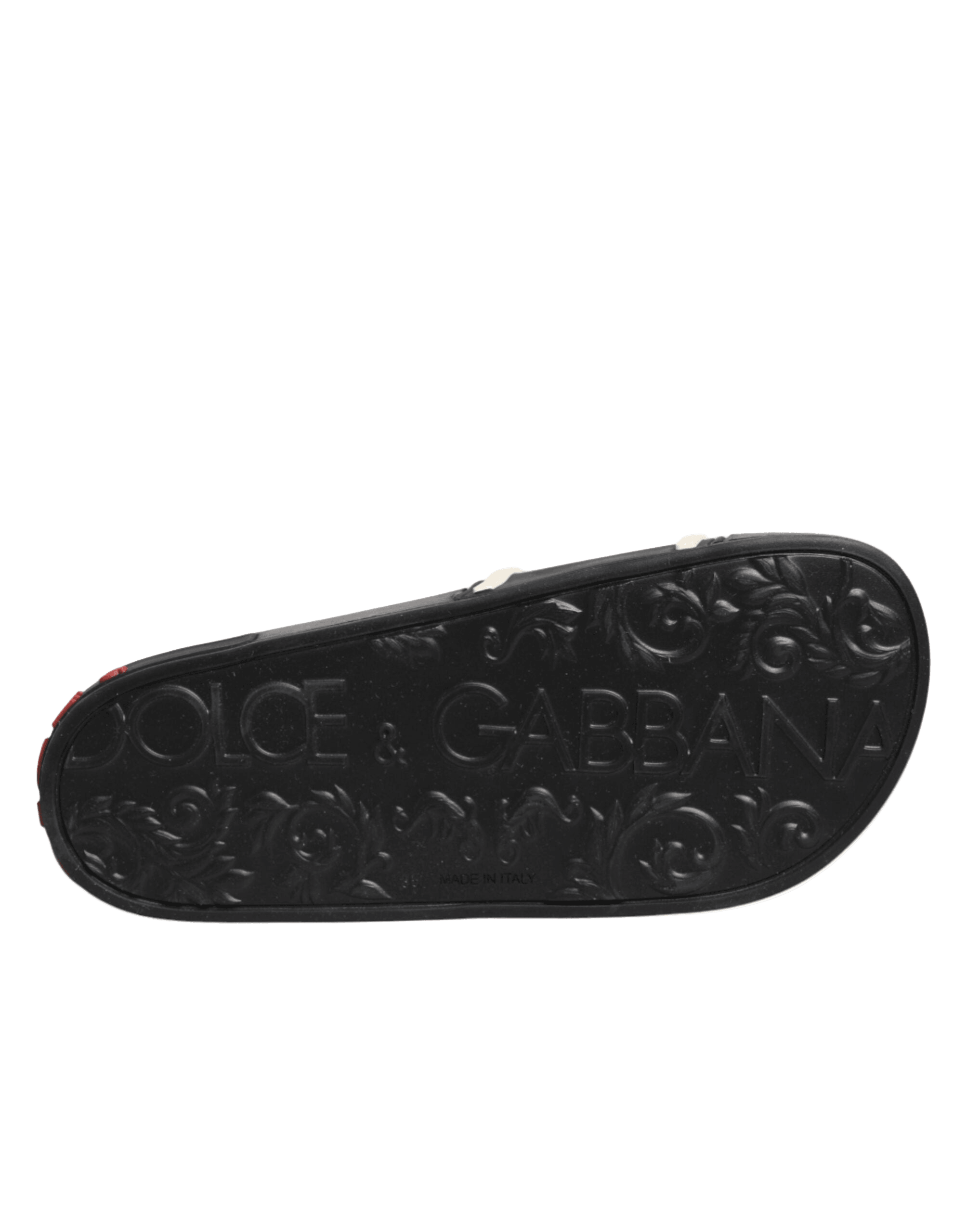 Dolce & Gabbana Black Rubber Slides Sandals Beachwear Shoes Glam Steals