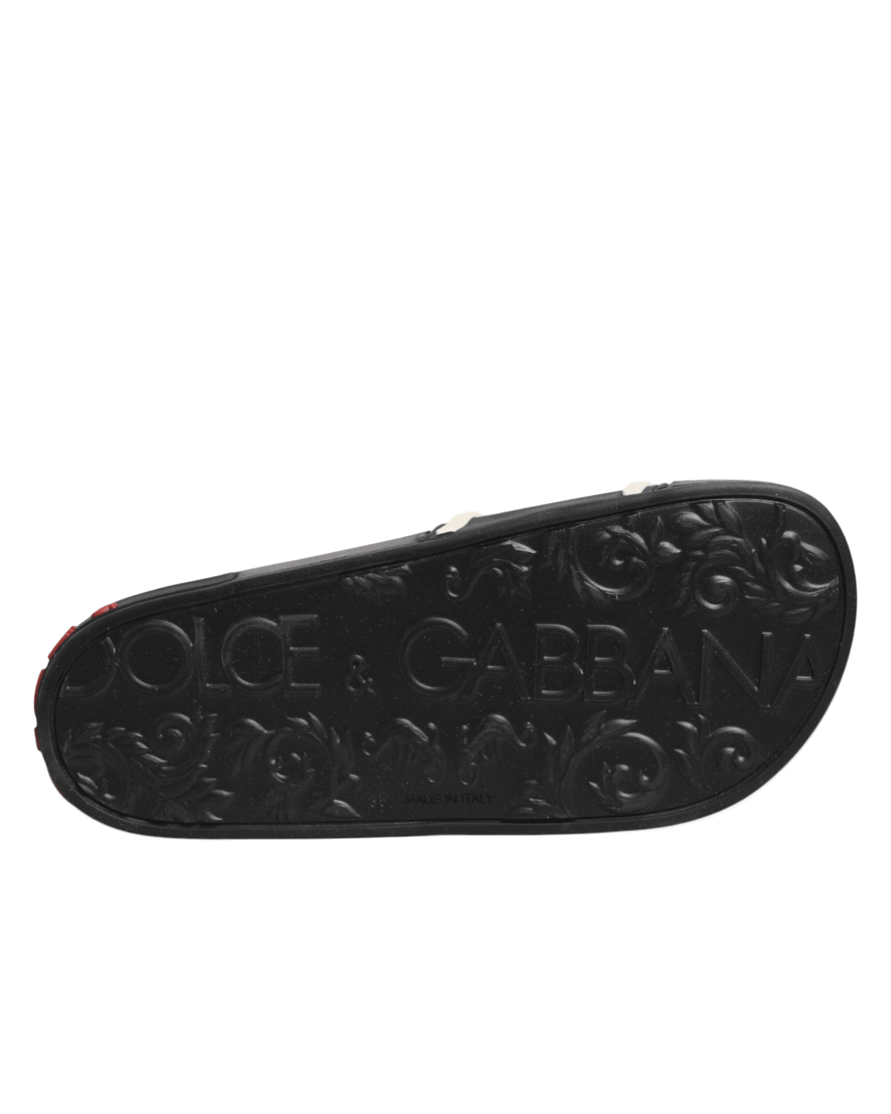 Dolce & Gabbana Black Rubber Slides Sandals Beachwear Shoes Sandals