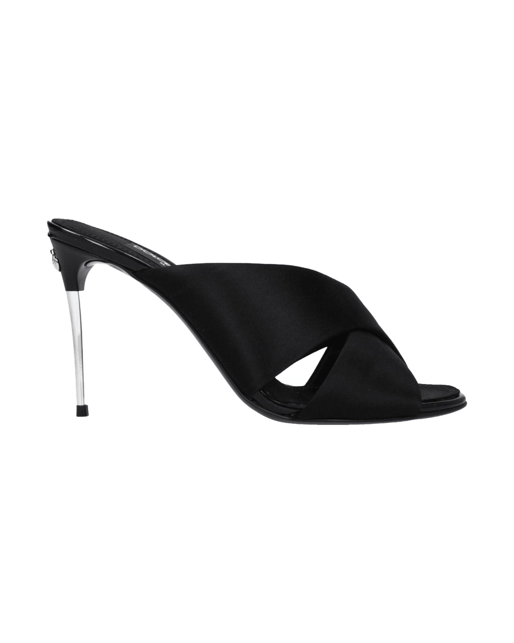 Dolce & Gabbana Black Satin And Stiletto Heels Sandals Heels