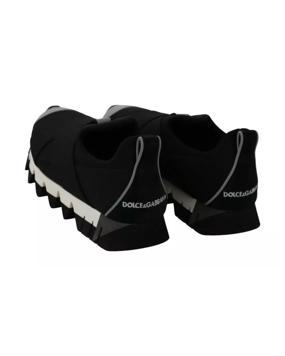Dolce & Gabbana Black Shark Neoprene Stretch Sneakers Shoes Sneakers