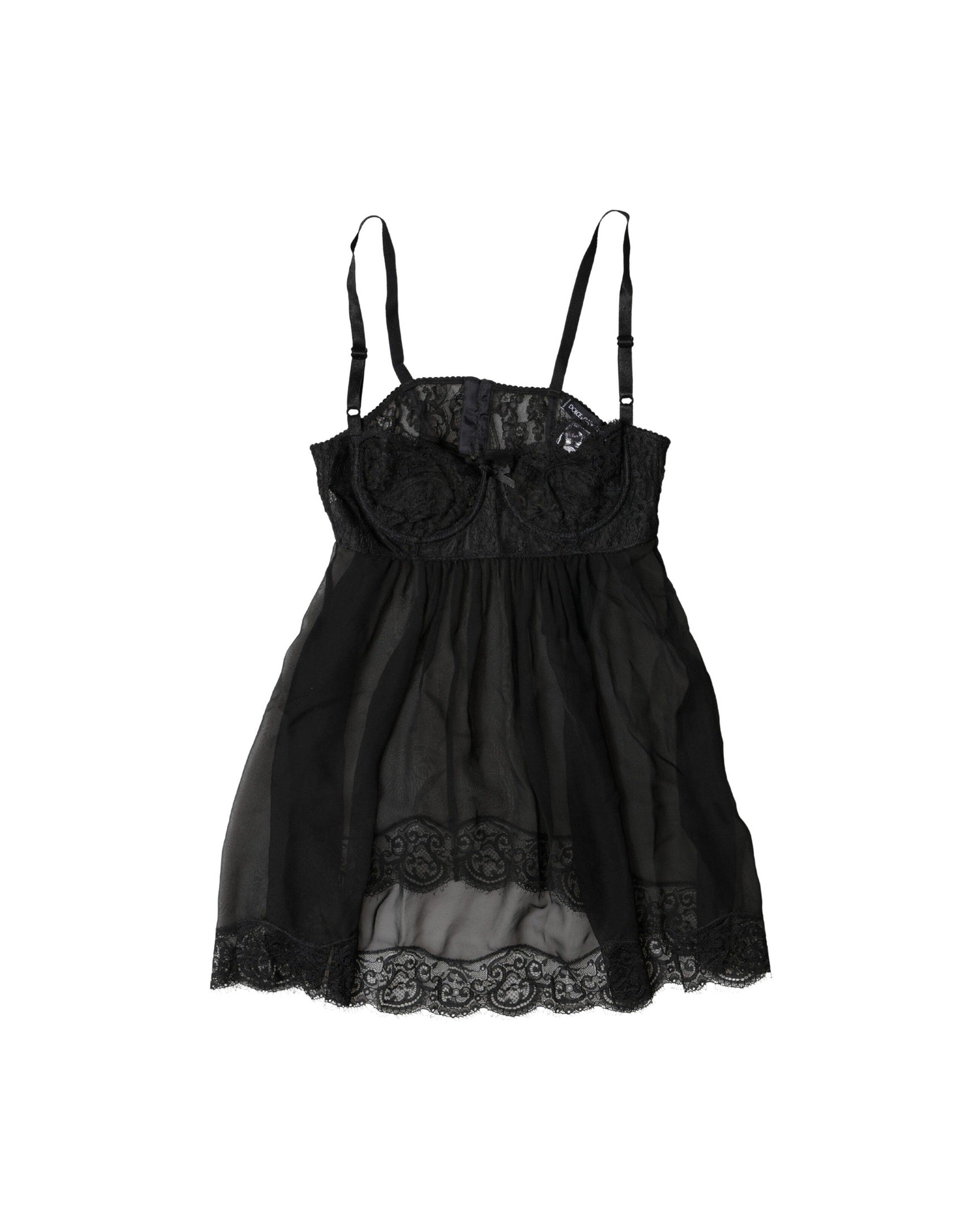 Dolce & Gabbana Black Silk Floral Lace Camisole Top Glam Steals