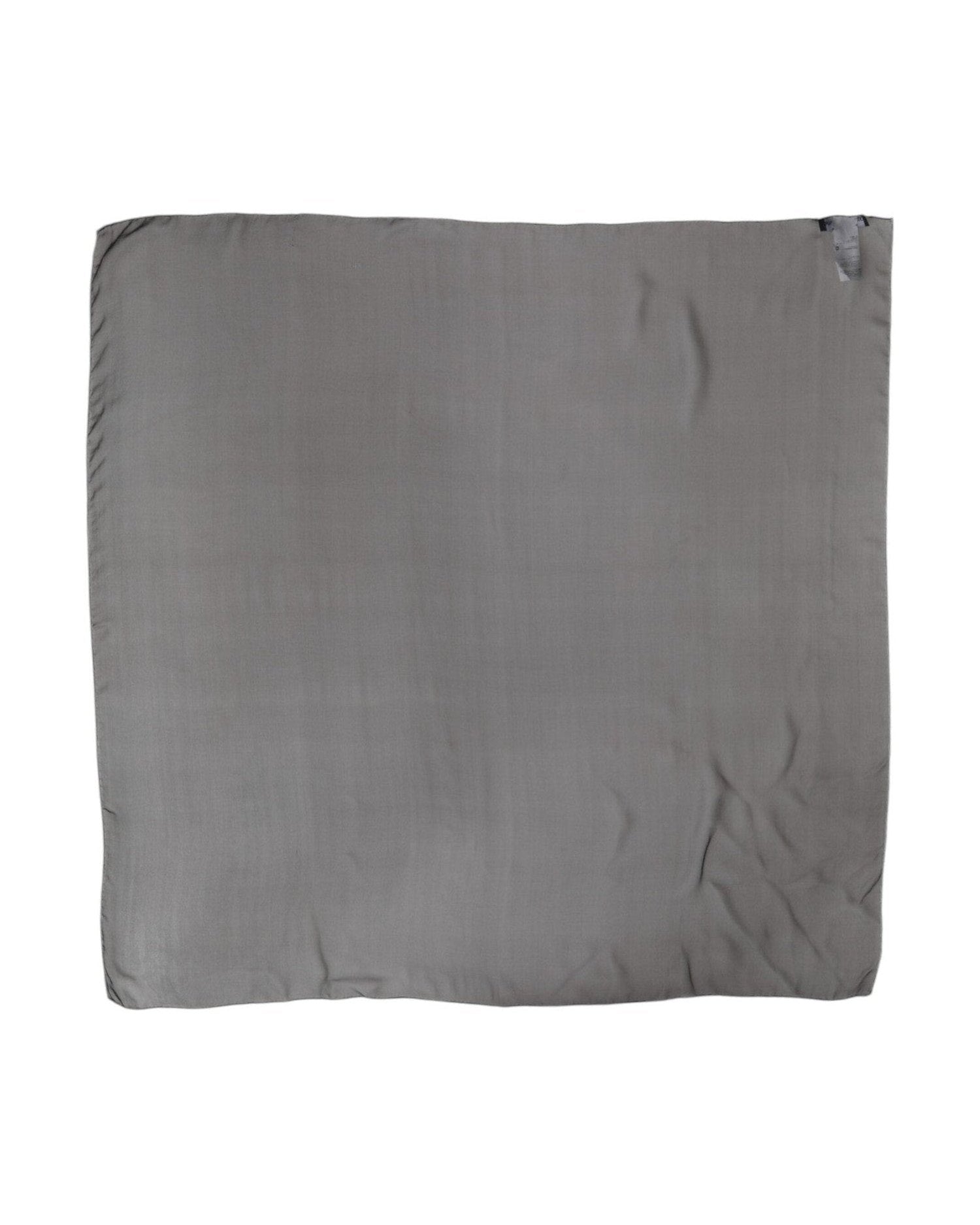 Dolce & Gabbana Black Silk Gray Square Women Foulard Scarf Glam Steals