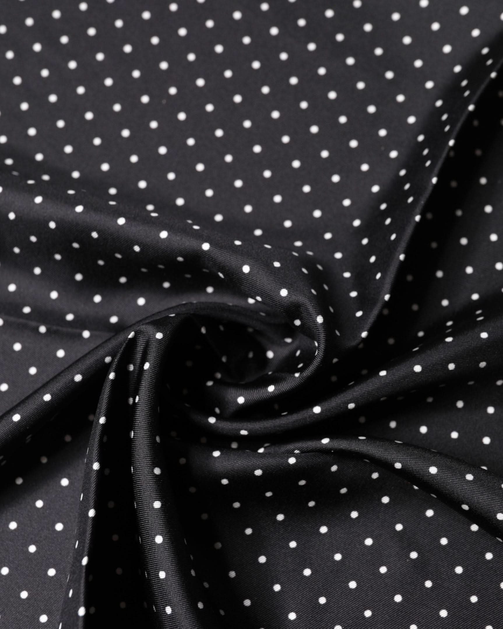 Dolce & Gabbana Black Silk Polka Dot Square Foulard Scarf Scarves & Shawls