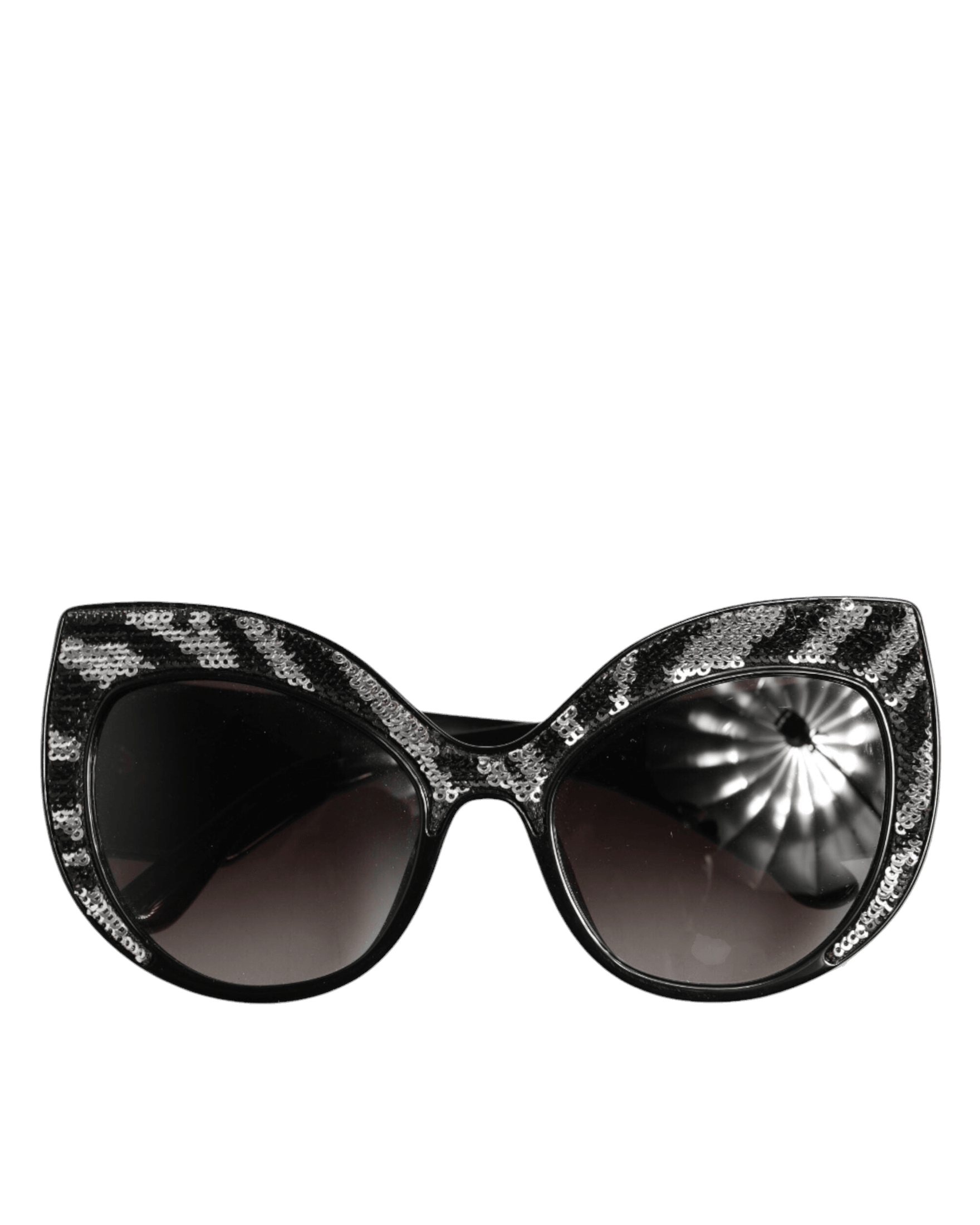 Dolce & Gabbana Black Sequin Butterfly Polarized Sunglasses Sunglasses