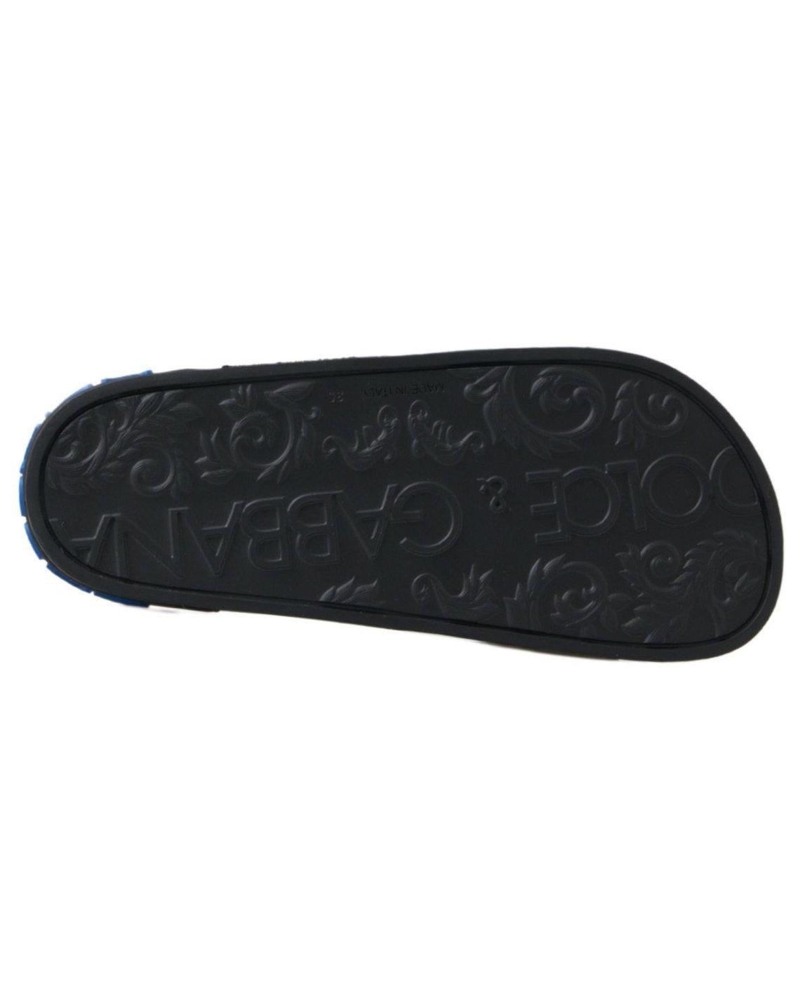 Dolce & Gabbana Black Slides Sandals Beach Saint Barth Shoes Flats