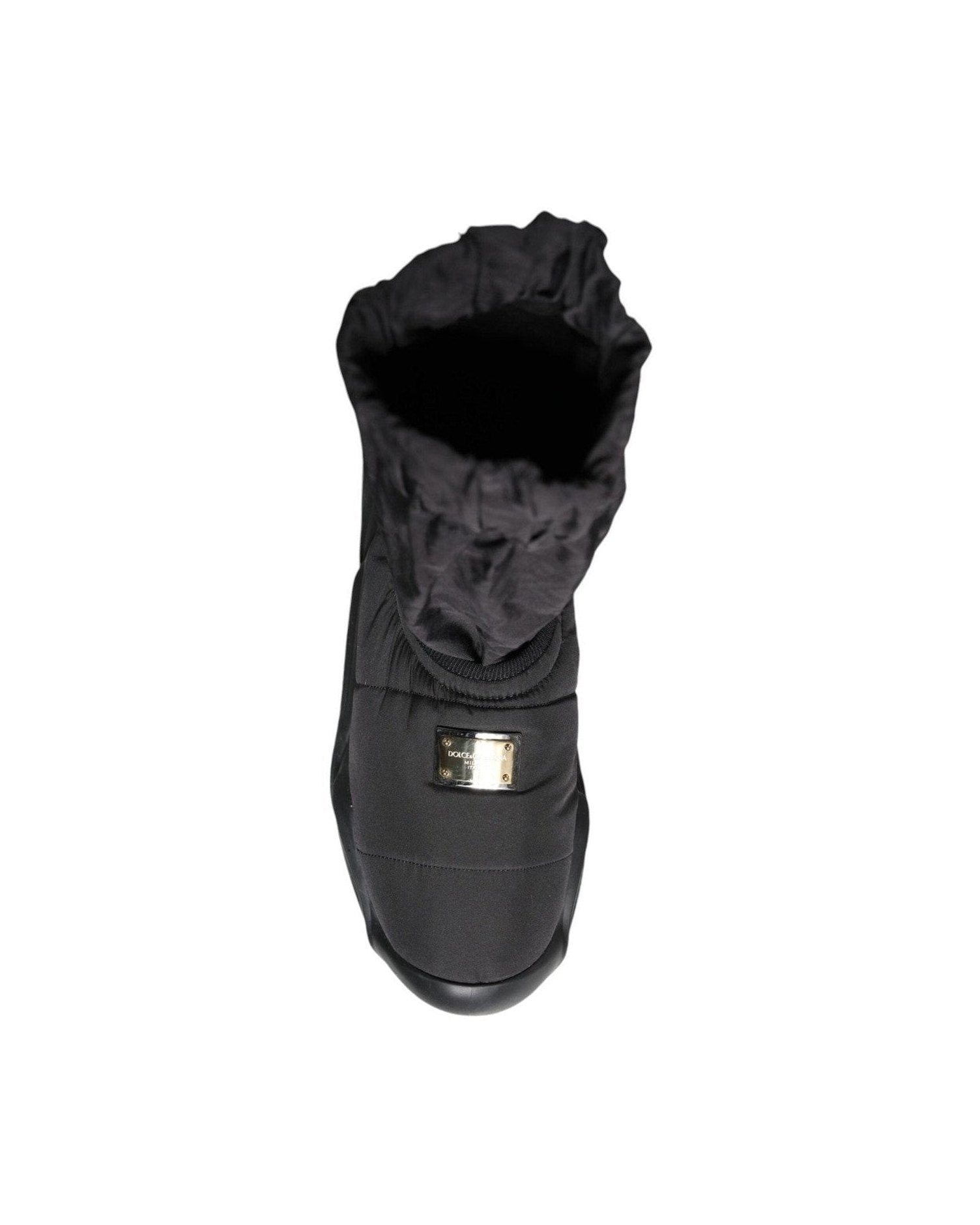 Dolce & Gabbana Black Slip On Wave Socks Sneakers Shoes Glam Steals