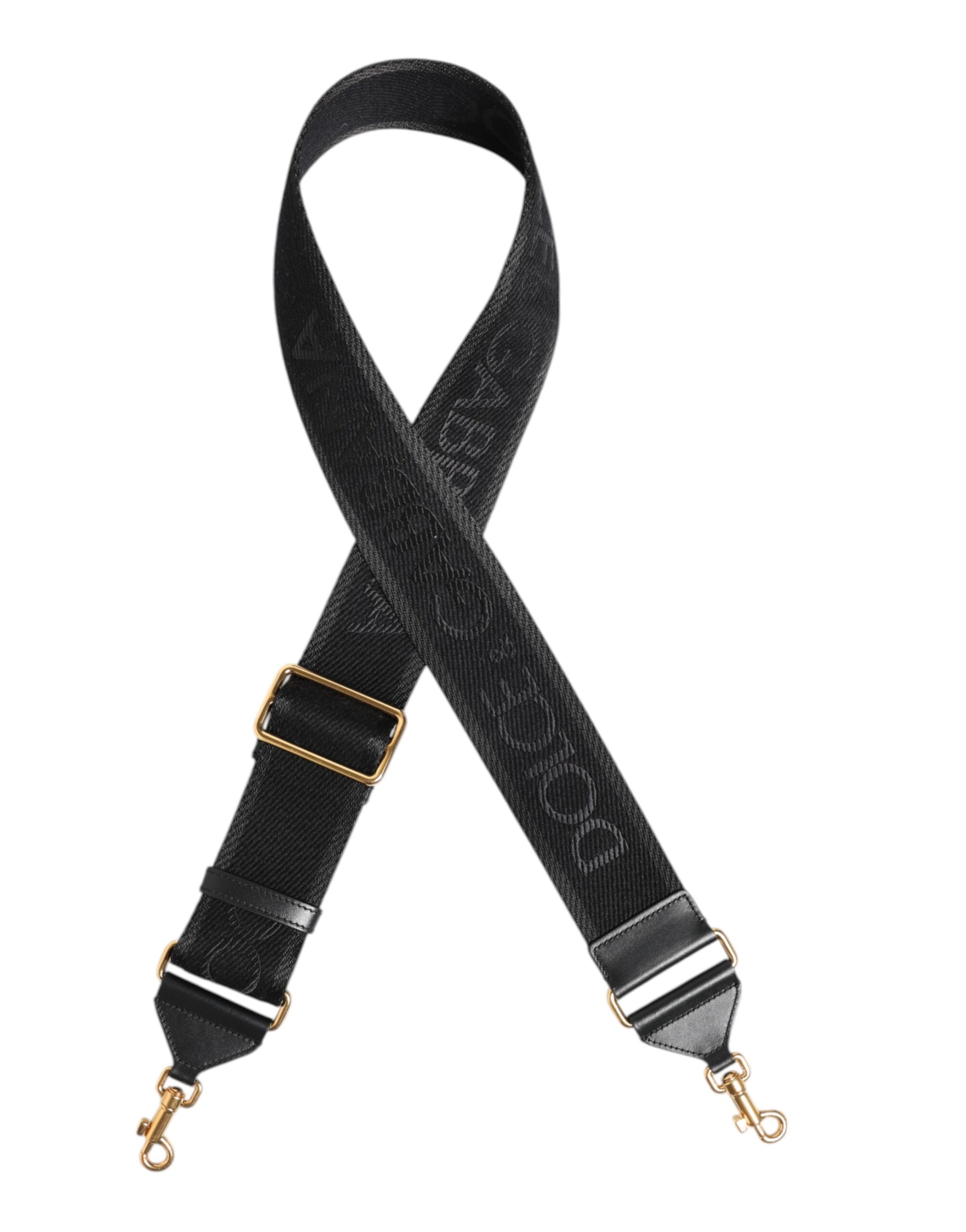 Dolce & Gabbana Black Solid Viscose Bag Shoulder Strap Glam Steals