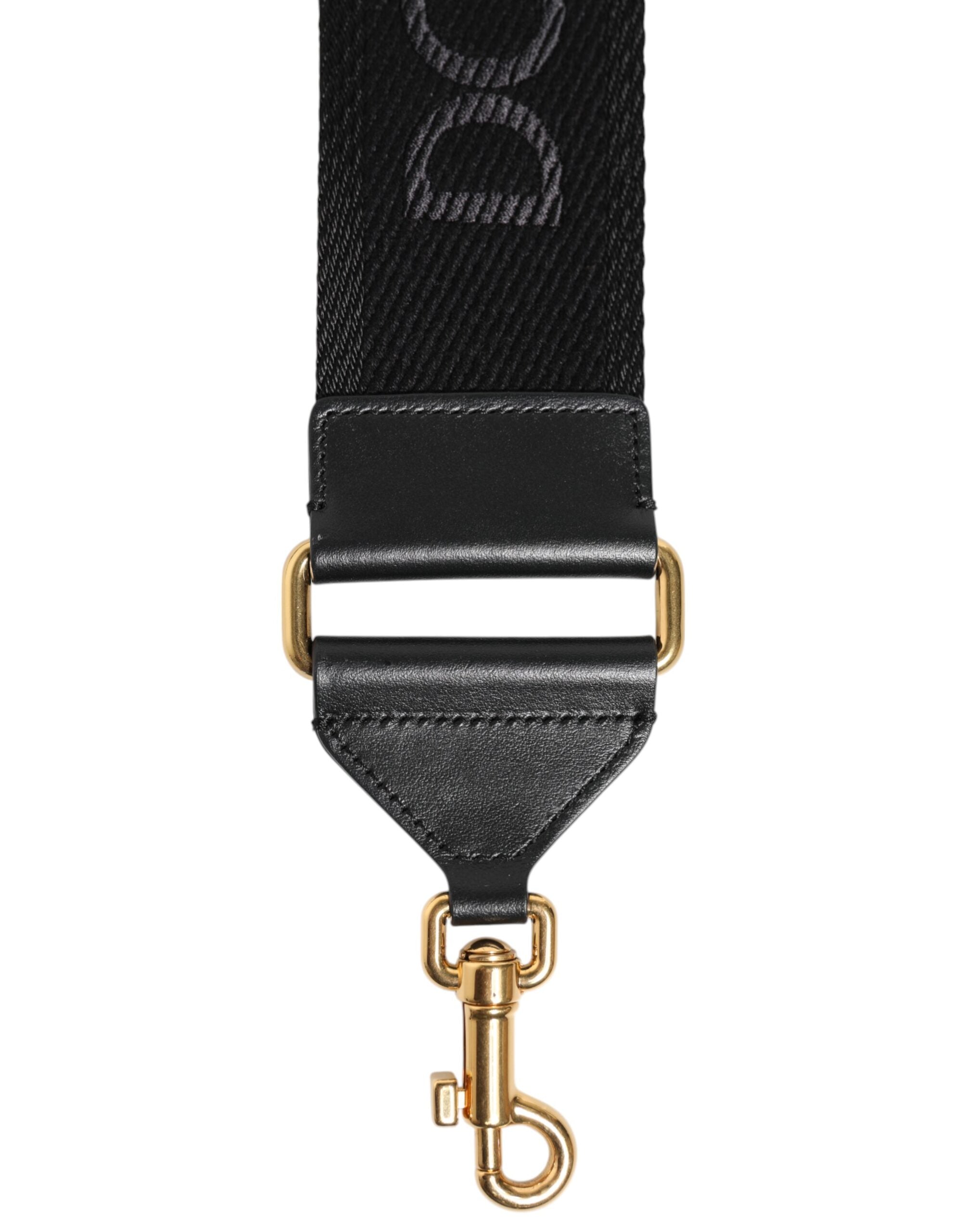 Dolce & Gabbana Black Solid Viscose Bag Shoulder Strap Glam Steals