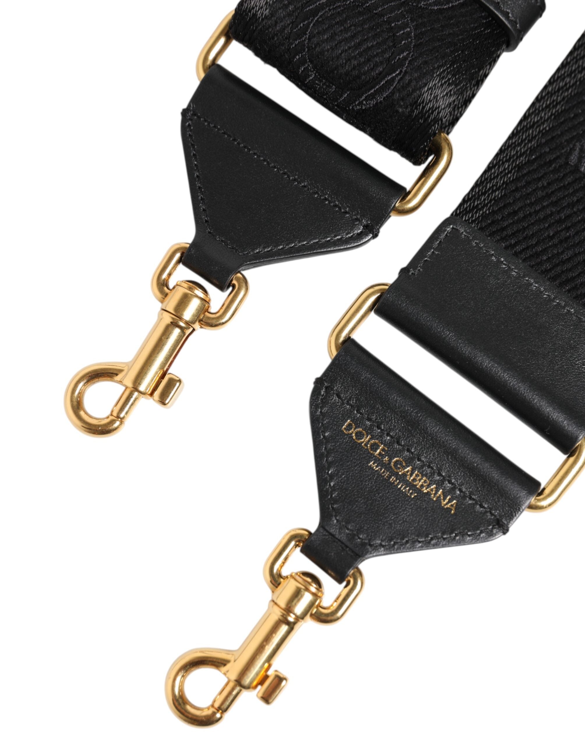 Dolce & Gabbana Black Solid Viscose Bag Shoulder Strap Glam Steals