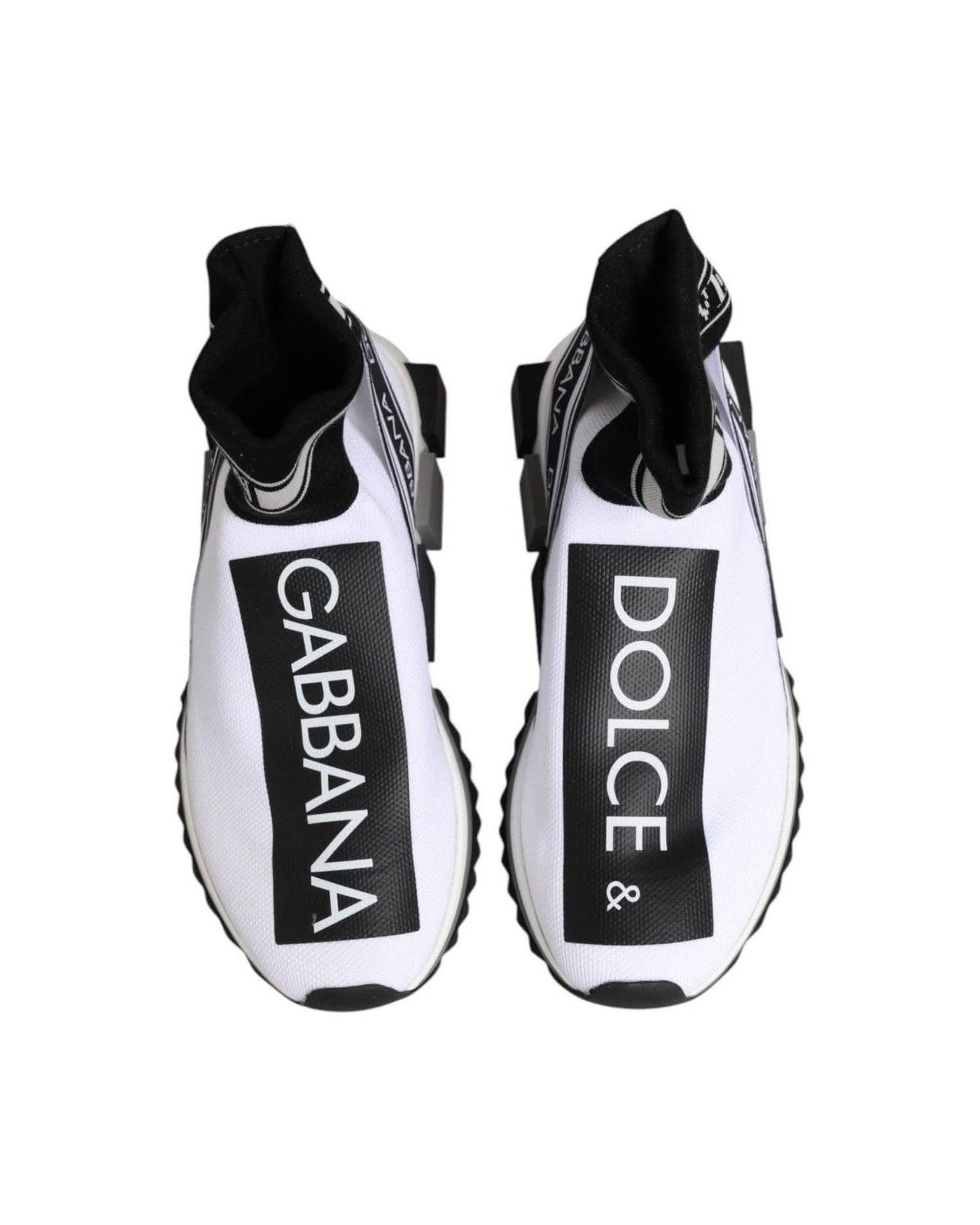 Dolce & Gabbana Black Sorrento Socks Sneakers Shoes Sneakers