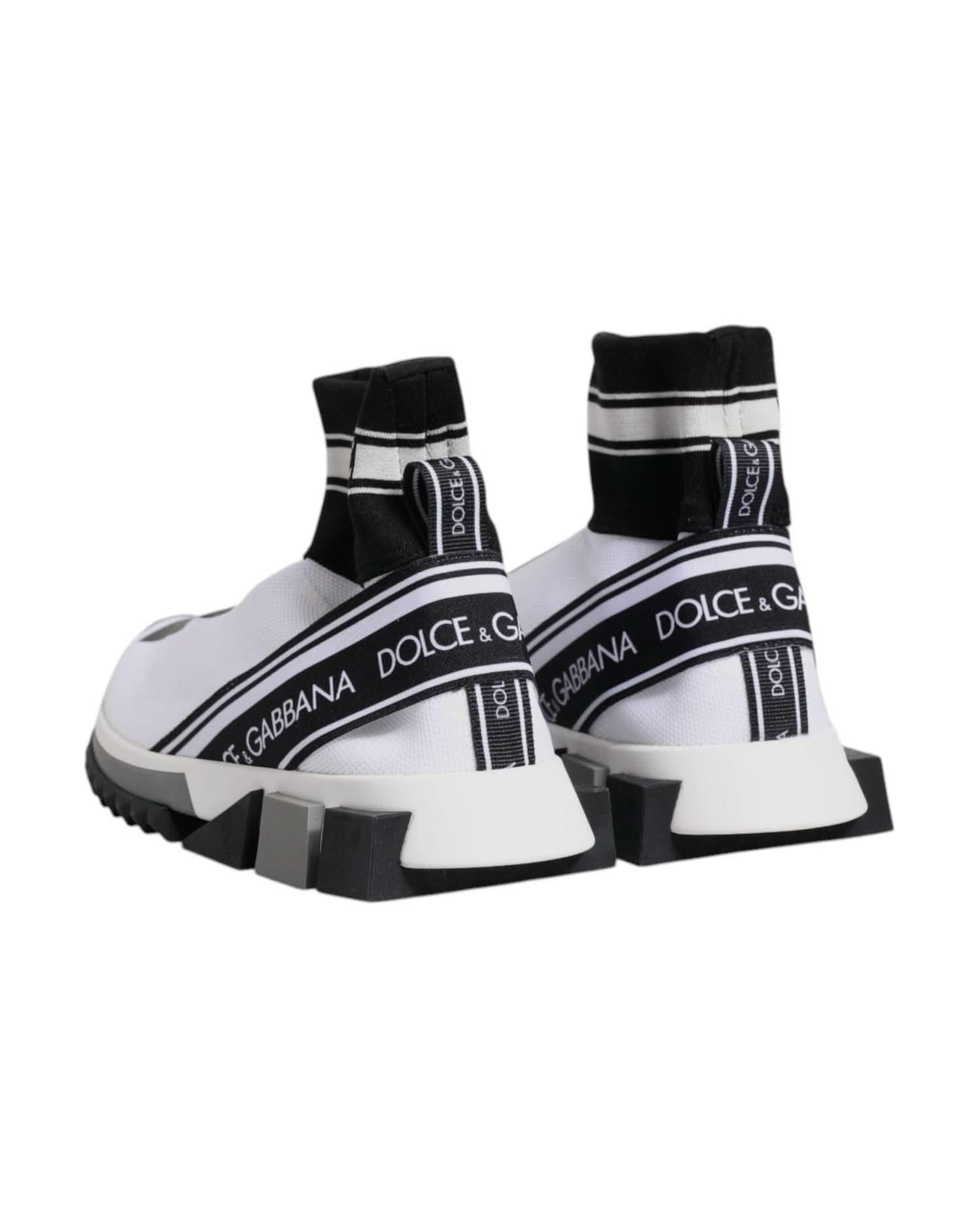 Dolce & Gabbana Black Sorrento Socks Sneakers Shoes Sneakers