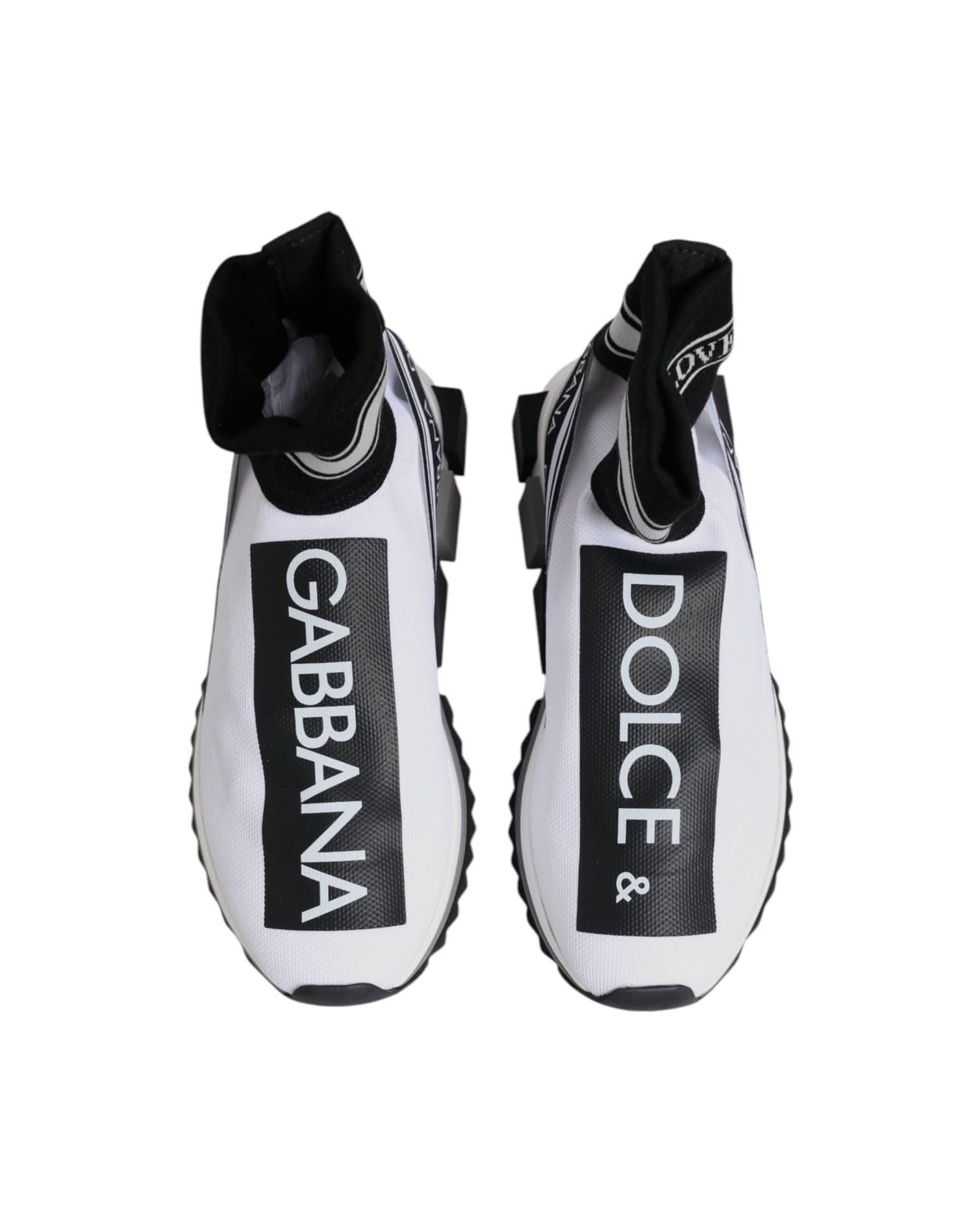Dolce & Gabbana Black Sorrento Socks Sneakers Shoes Sneakers